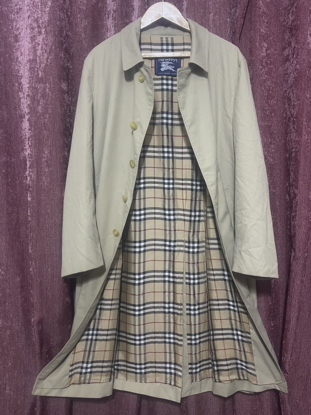 Burberry × Burberry Prorsum × Vintage VINTAGE BURBERRYS TRENCH COAT NOVA CHECK BEIGE Size US XL / EU 56 / 4 - 1 Thumbnail