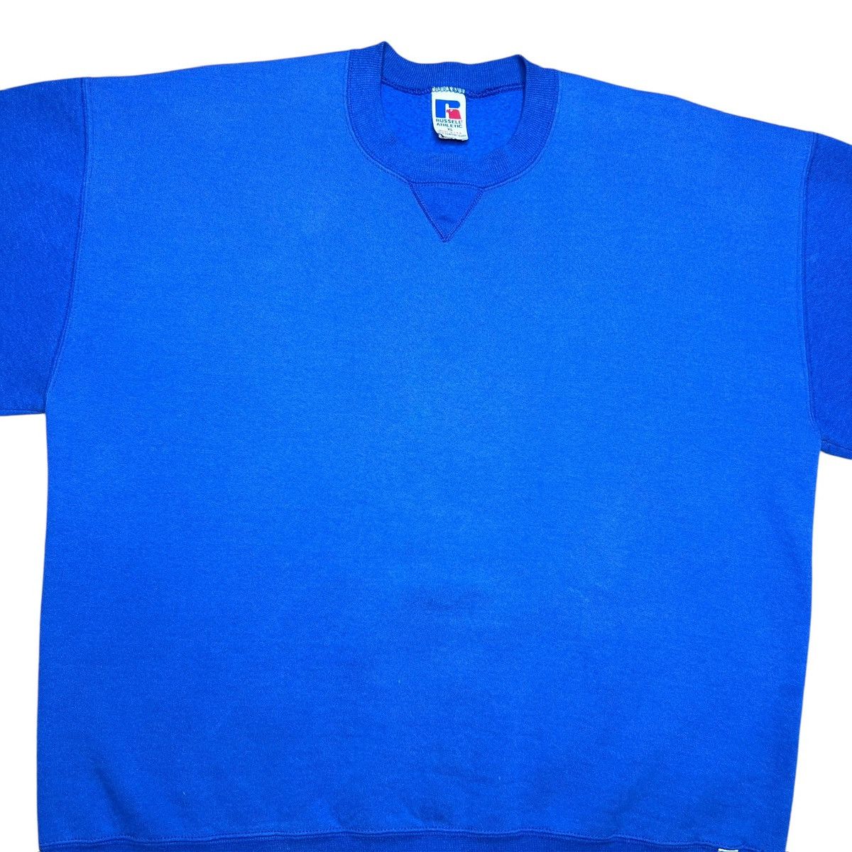 Russell Athletic Vintage 90s Russell Athletic Blue USA Made Blank Sweatshirt Size US XL / EU 56 / 4 - 4 Thumbnail