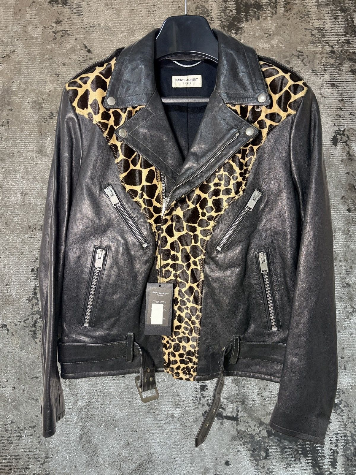 Saint Laurent Paris AW13 HERITAGE CALF L17 Size 48 Runway SUPER