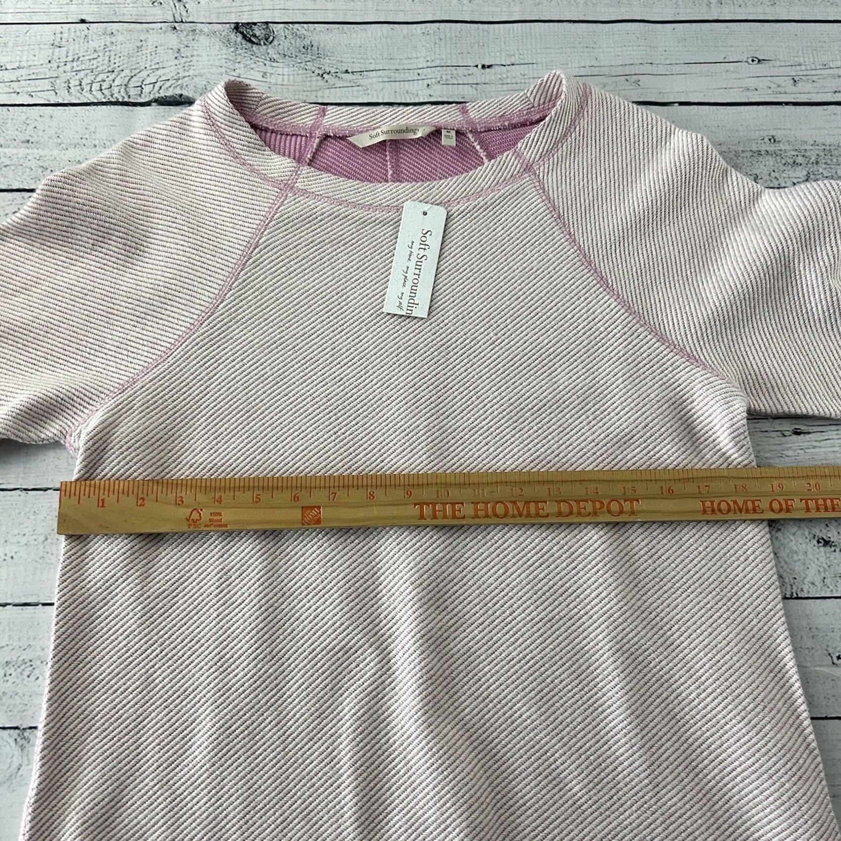 Soft Surroundings NEW Soft Surroundings Long Sleeve Tide Pool Tunic Sweatshirt Women's Medium Pink Size M / US 6-8 / IT 42-44 - 5 Thumbnail