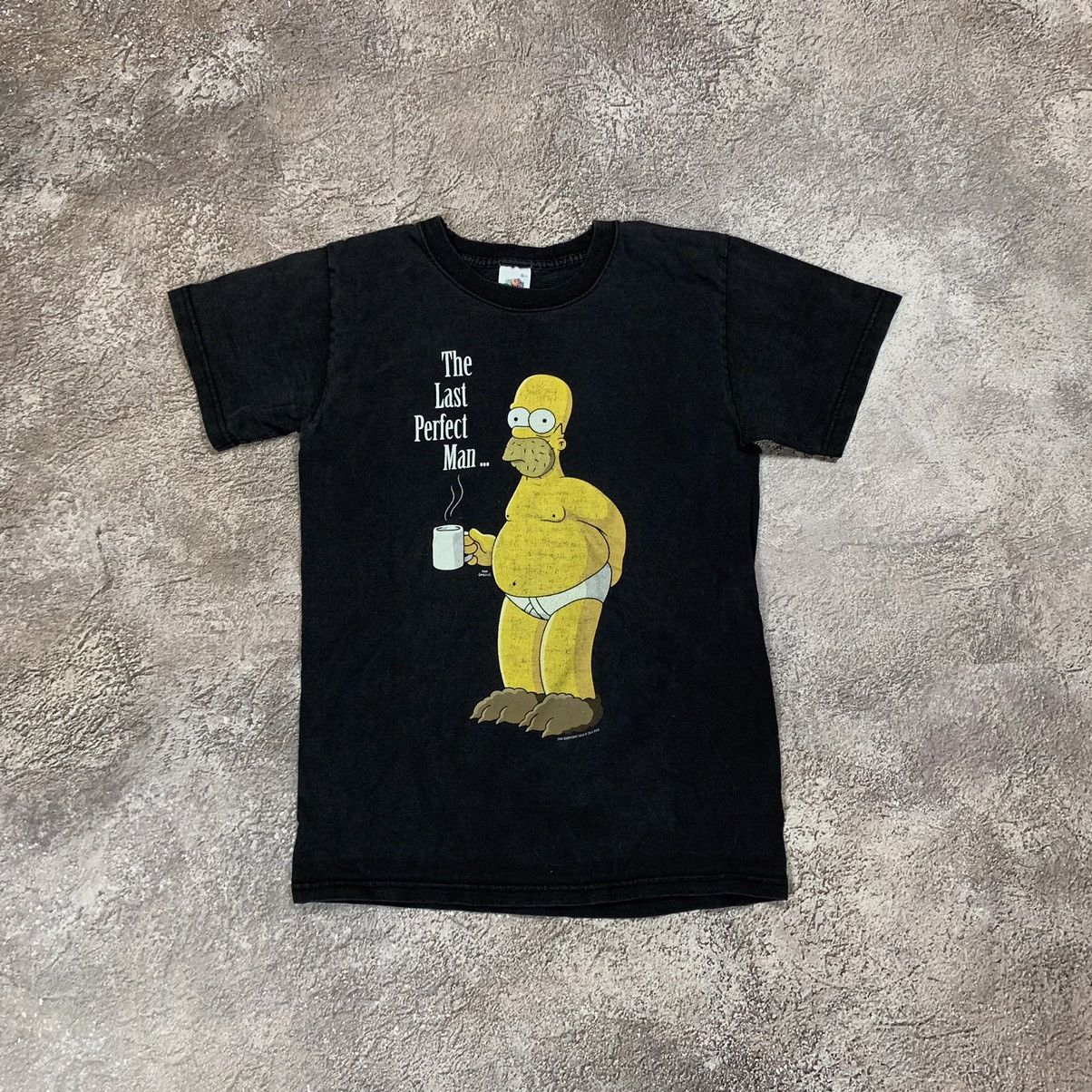 Vintage VINTAGE 90S HUMOR TEE SIMPSONS HOMER THE LAST PERFECT MAN Size US S / EU 44-46 / 1 - 1 Thumbnail
