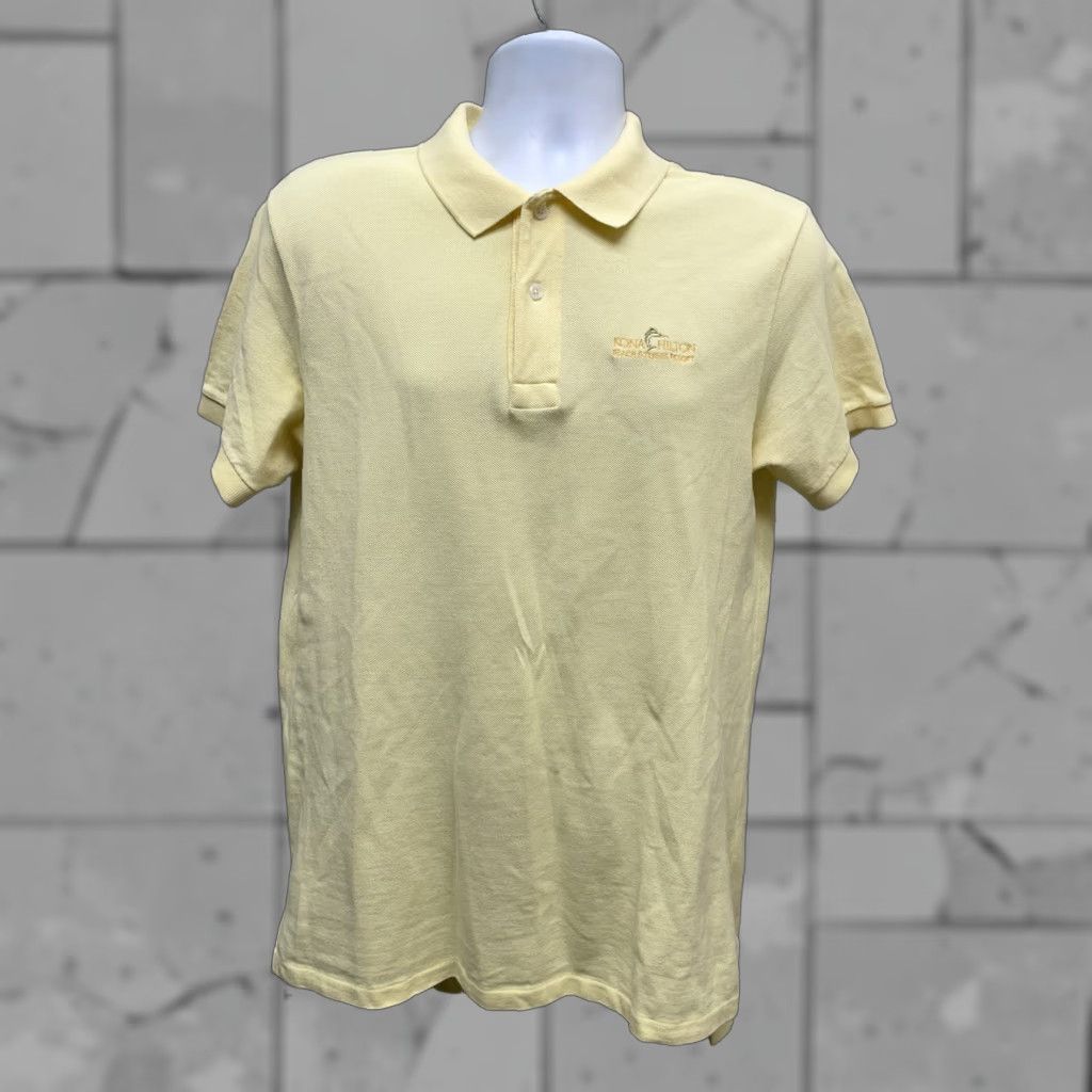 Izod VINTAGE Izod Lacoste Patron Polo Shirt Mens L Golf 100% Cotton Kona Hilton Resort Yellow Polo Mens L 90s/Event/Football Size US L / EU 52-54 / 3 - 1 Thumbnail