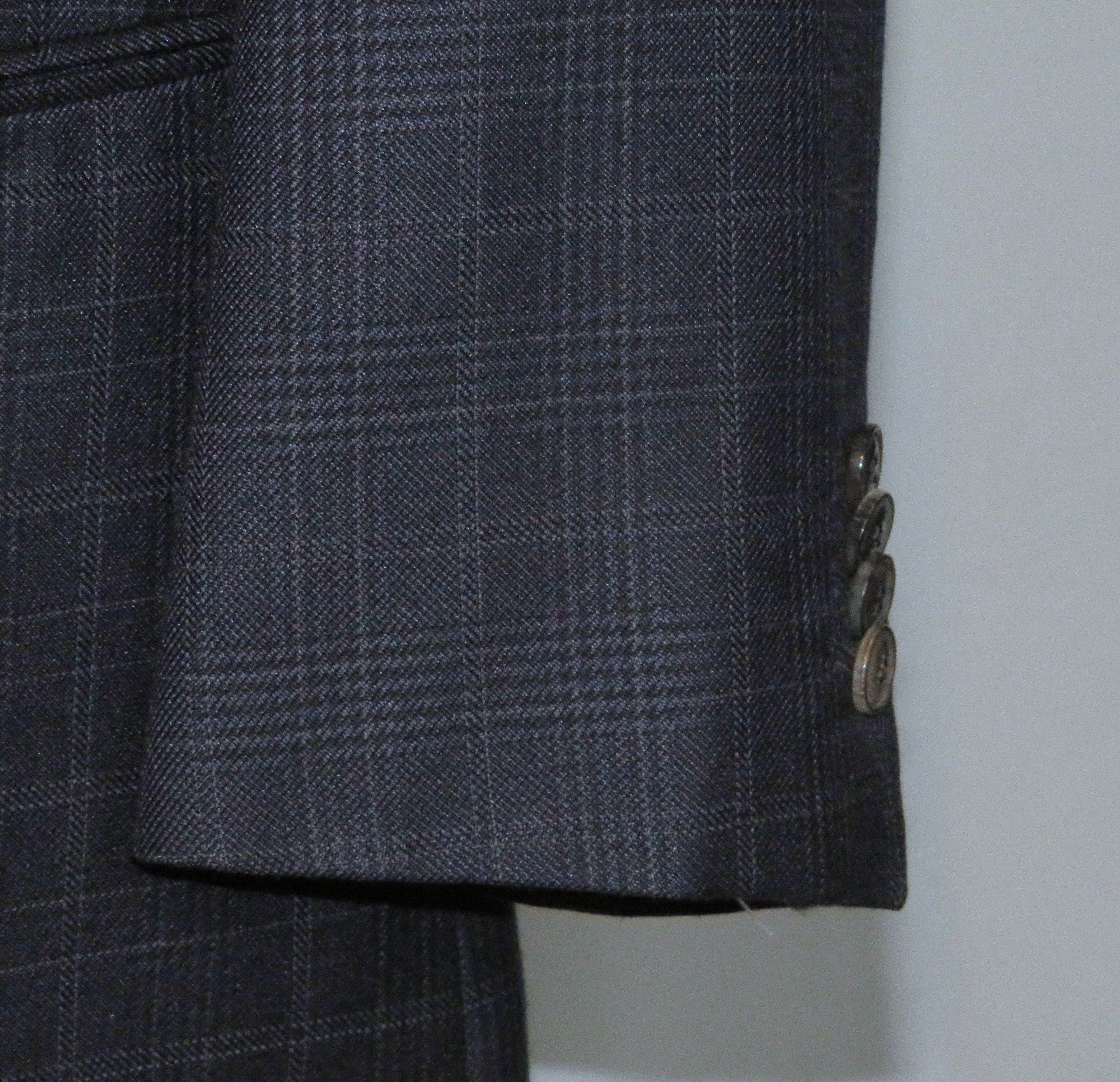 Giorgio Armani Taylor Cashmere Blend Gray Plaid Current Sport Coat 44R Size 44R - 9 Thumbnail