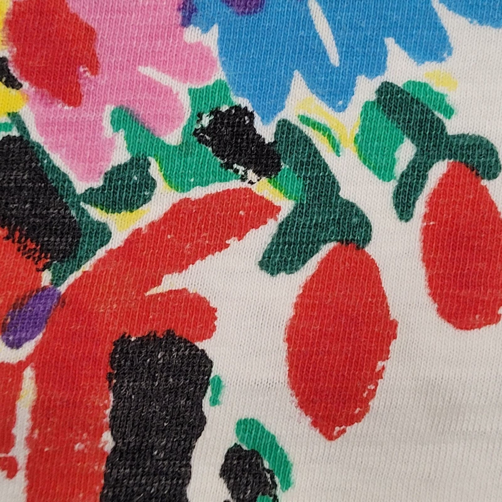 Other Vintage 90s Flower Shirt Womens Large 20x23 White Size L / US 10 / IT 46 - 15 Thumbnail
