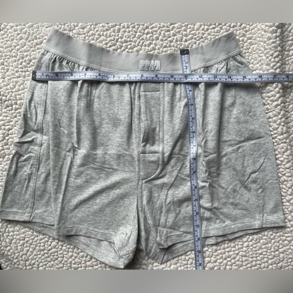 SKIMS Skims Boyfriend Loose Boxer Light Heather Grey Size Small Size 27" / US 4 / IT 40 - 10 Thumbnail