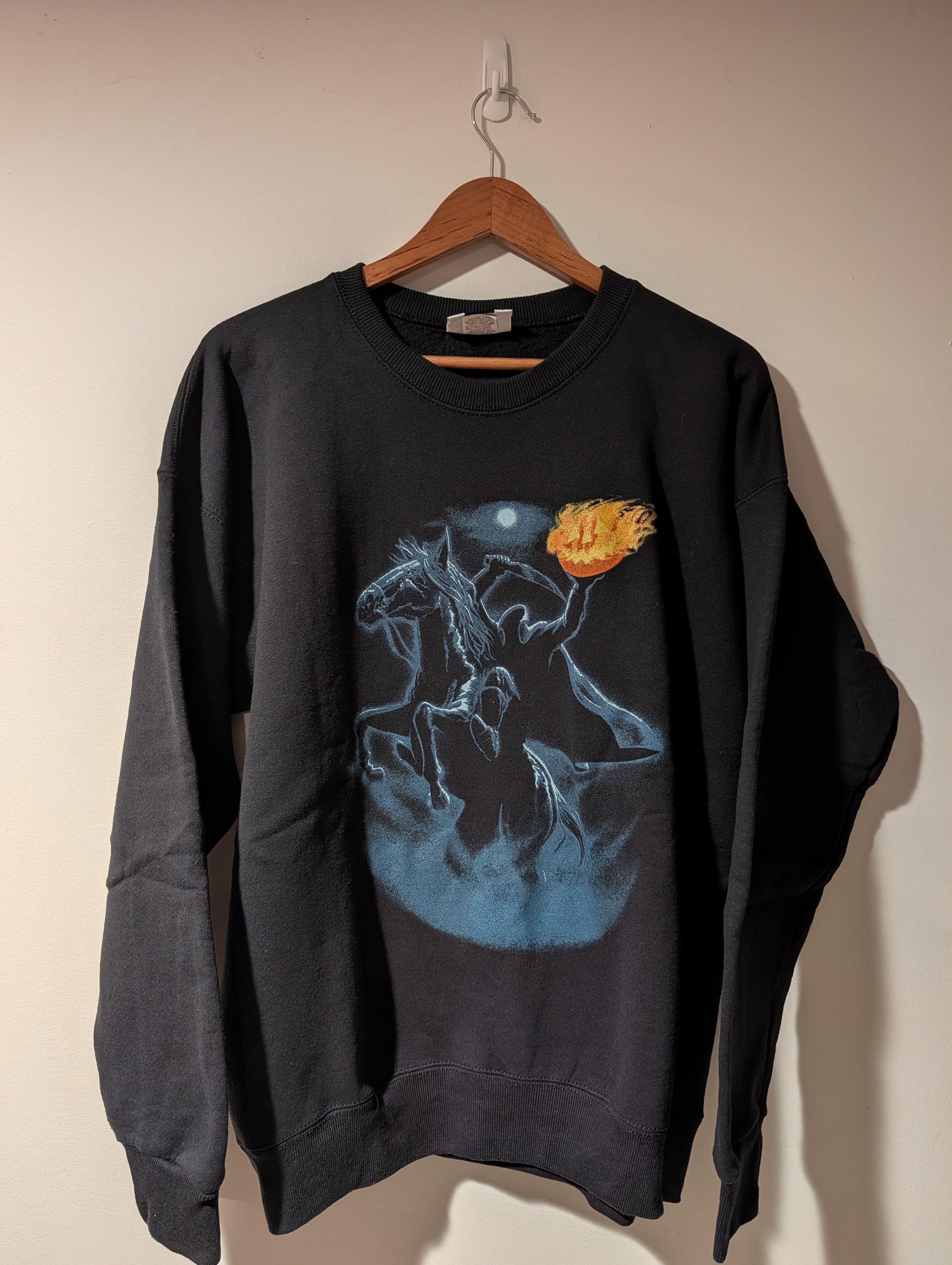 Arts & Science Vintage 90s Lee Headless Horseman Reaper Sweatshirt USA Goth Size US XL / EU 56 / 4 - 1 Thumbnail