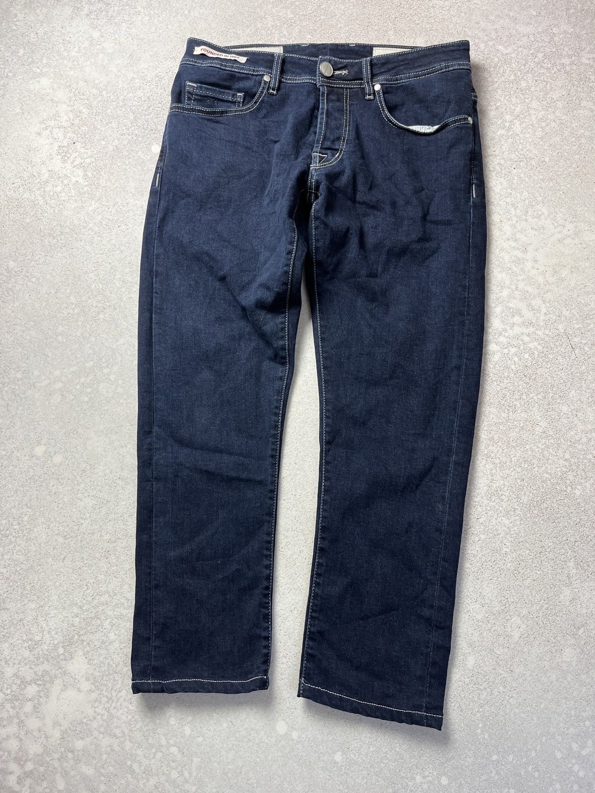 Vintage DDP Tramarossa Leonardo D524 BLU RINSE Jeans Pants Luxury Size US 33 - 1 Thumbnail