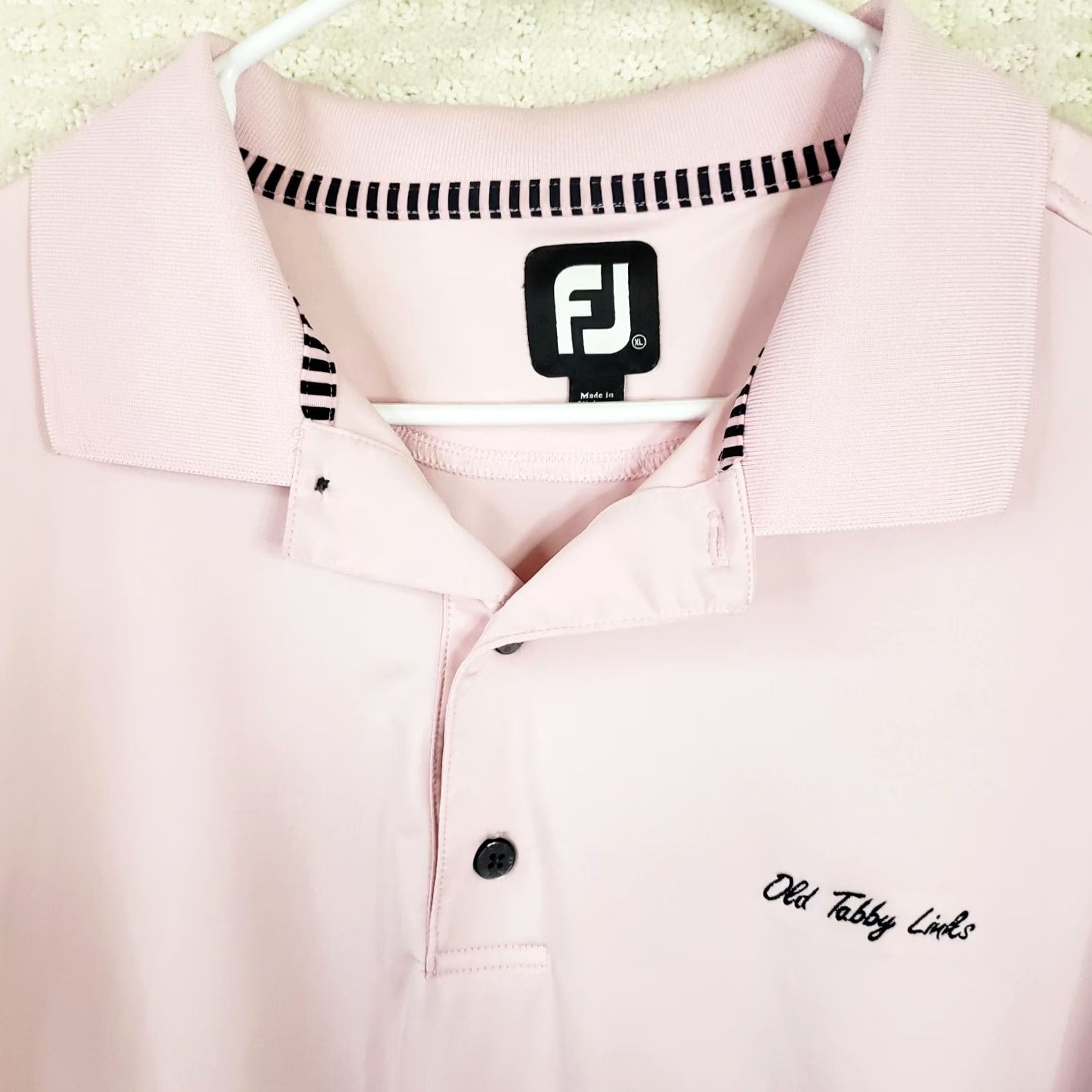Footjoy FootJoy FJ Mens XL Pink Short Sleeve Golf Polo Shirt Size US XL / EU 56 / 4 - 3 Thumbnail