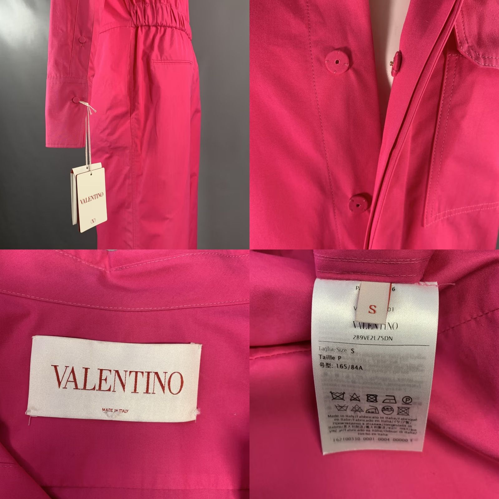 Valentino VALENTINO Pink Cotton Hidden Placket Jumpsuit SIZE S Men Adult 33 Inseam Vintage? Size 36R - 8 Thumbnail