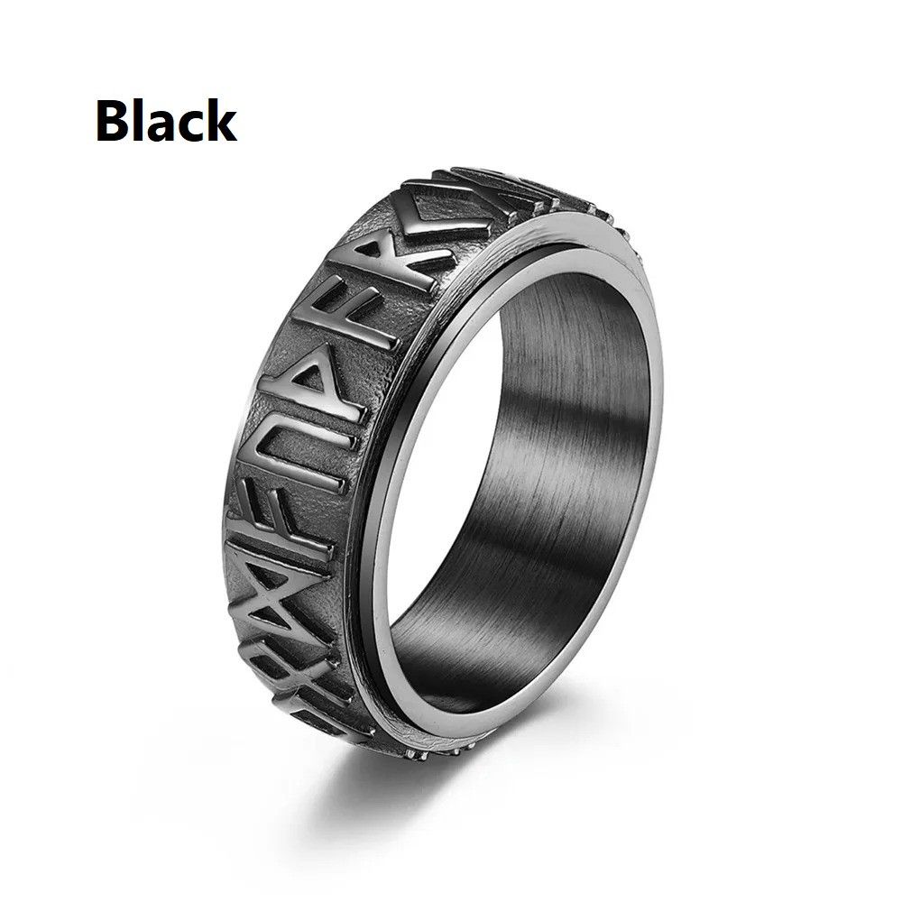Other Norse Viking Runes Amulet Spinner Ring Streetwear Gift Size ONE SIZE - 8 Thumbnail