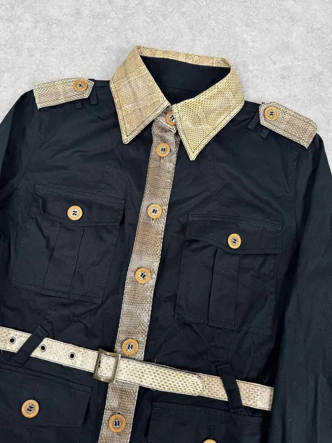 Dolce & Gabbana 2000s Dolce & Gabbana Black Snakeskin Effect Black Jacket Size US M / EU 48-50 / 2 - 5 Thumbnail