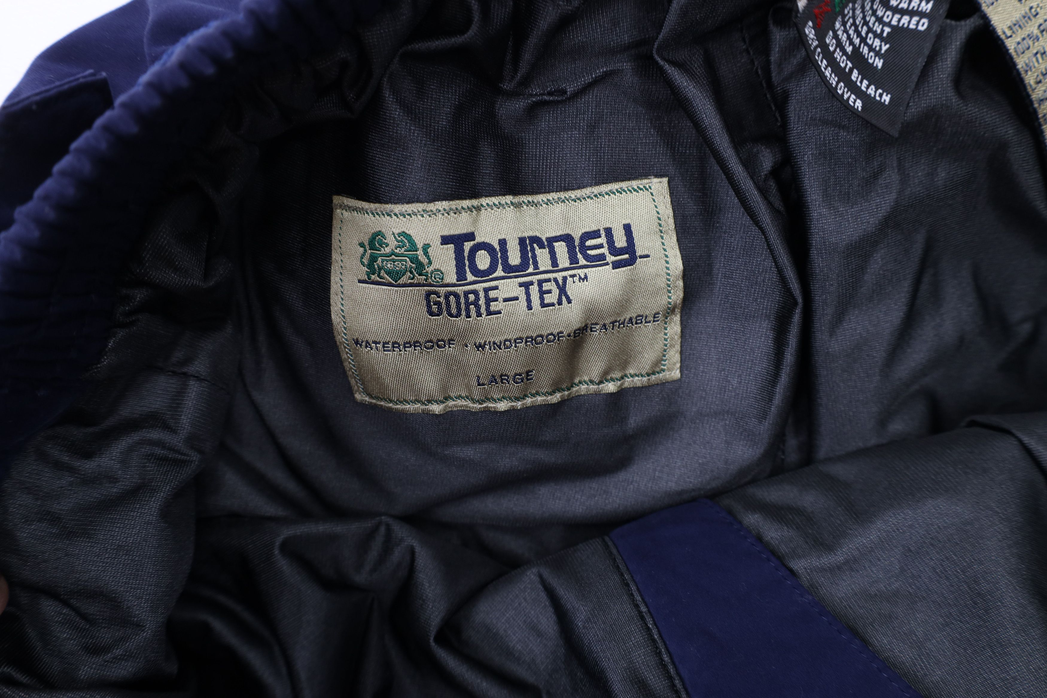 Goretex × Vintage Vintage 90s Tourney Goretex Waterproof Golf Rain Pants Blue Size US 36 / EU 52 - 9 Thumbnail
