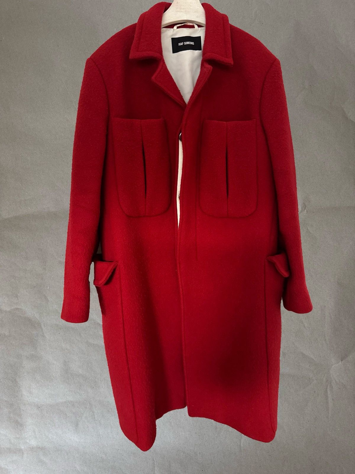 Raf Simons Raf Simons FW18 / « red coat with very big pockets » Size US M / EU 48-50 / 2 - 2 Thumbnail