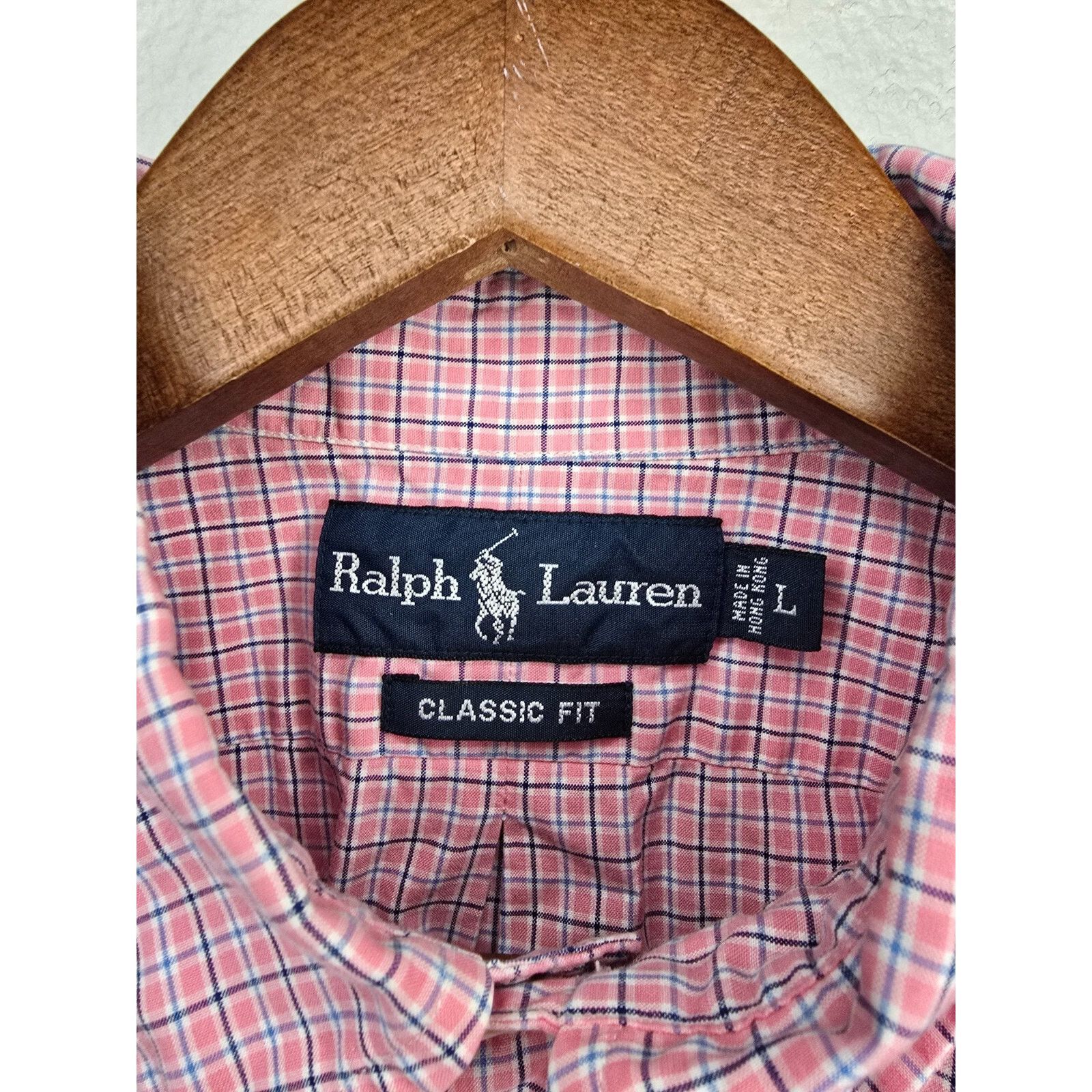 Ralph Lauren Vintage Ralph Lauren Button Up Pink Shirt Plaid Large RL Size US L / EU 52-54 / 3 - 5 Thumbnail