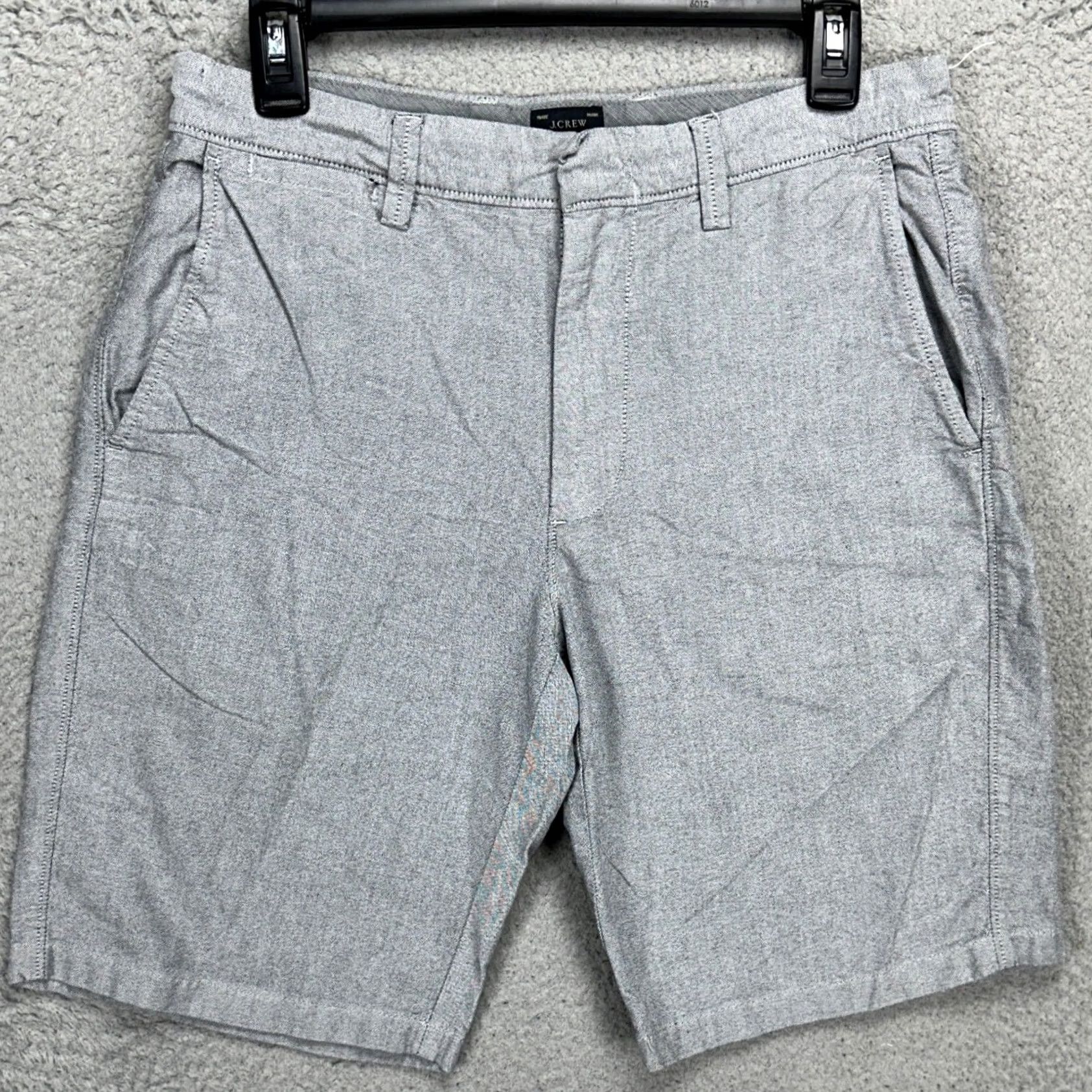 J.Crew J.CREW Mens Khakis Shorts Flat Front 30X10.5 Light Grey 100% Cotton Pockets Casual Preppy Relaxed Fit Mens Shorts Size US 30 / EU 46 - 2 Thumbnail