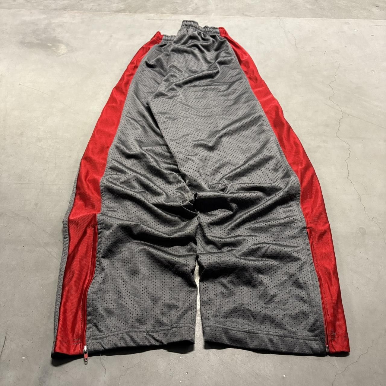 Vintage Crazy Vintage Y2K/2000s Baggy Striped North Carolina State University Grey and red Mesh Sweatpants! Size US 32 / EU 48 - 5 Thumbnail