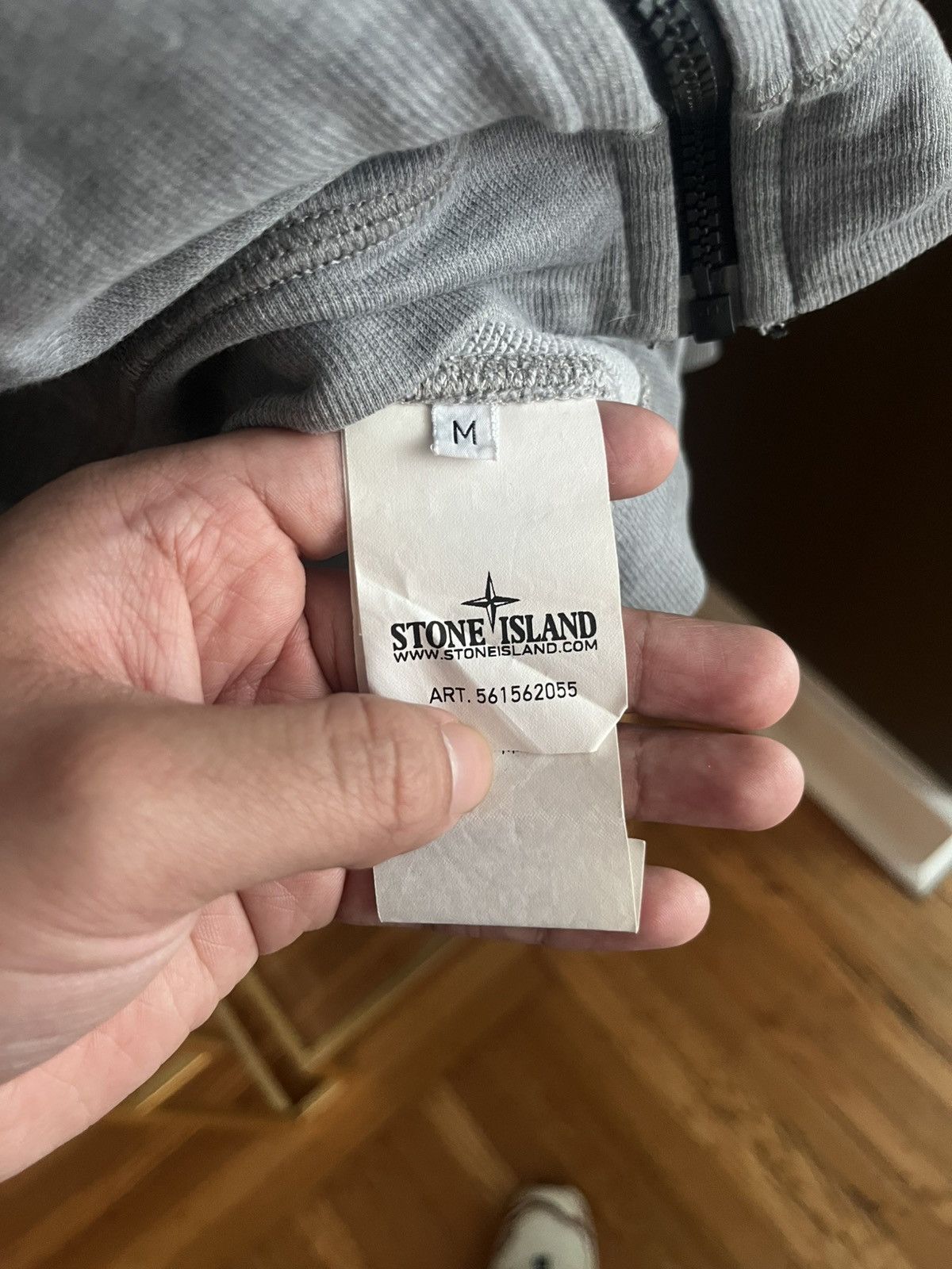 Stone Island Stone Island Grey Classic Zip-Up Hoodie Size US M / EU 48-50 / 2 - 6 Thumbnail