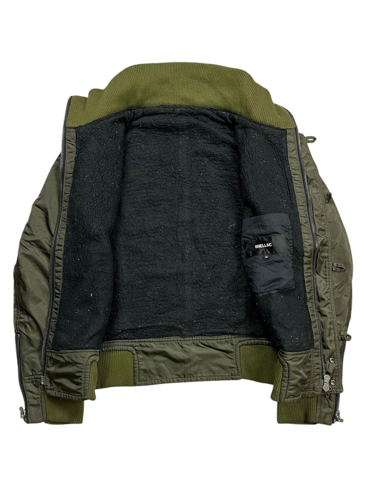 If Six Was Nine 2000s Shellac - Riri Zips Rider Bomber Jacket Size US M / EU 48-50 / 2 - 2 Thumbnail