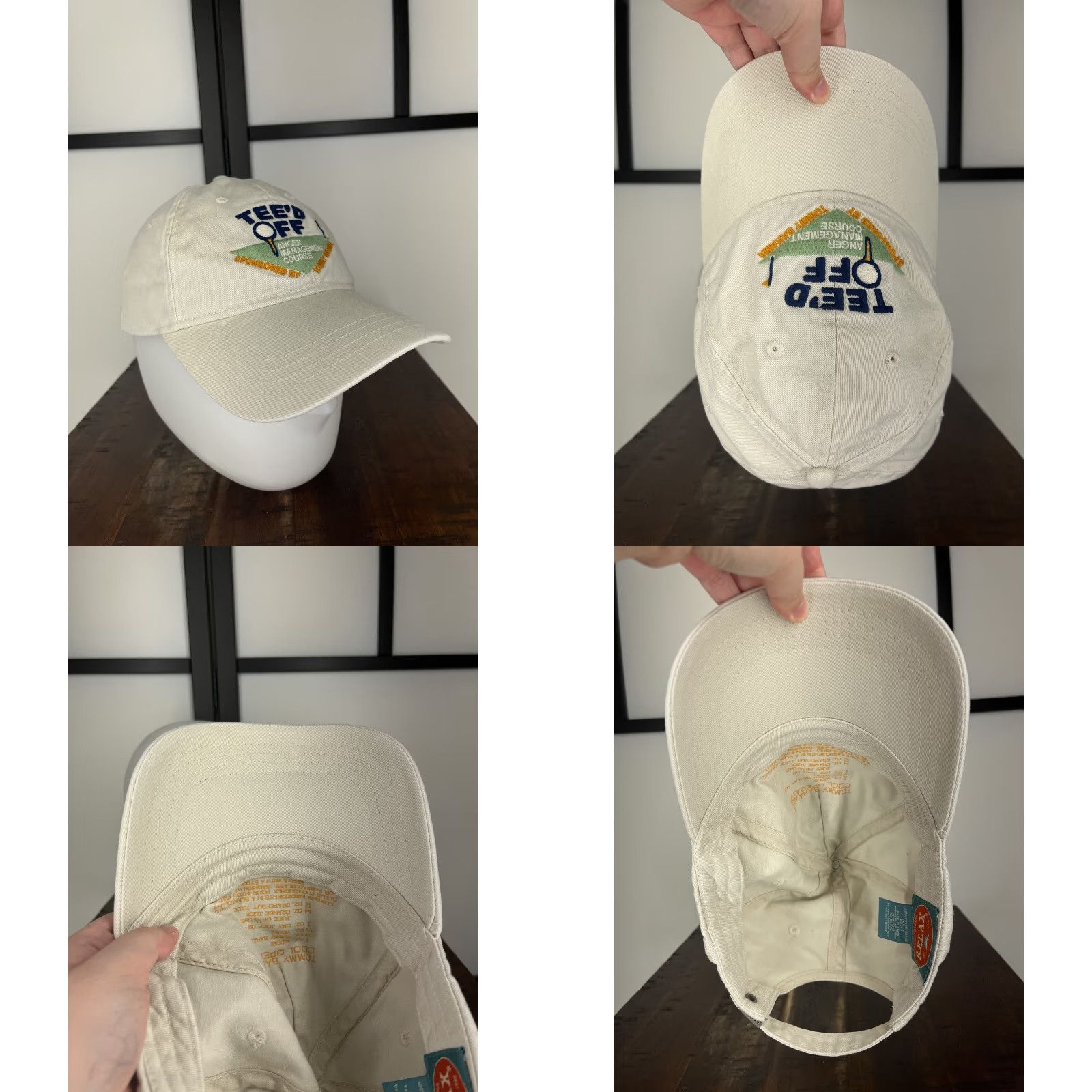 Tommy Bahama Tommy Bahama Hat Cap Tee’d Off Anger Management Course Adjustable Ivory Cotton One Size Men Baseball Cap Accessories Mens Size ONE SIZE - 8 Thumbnail