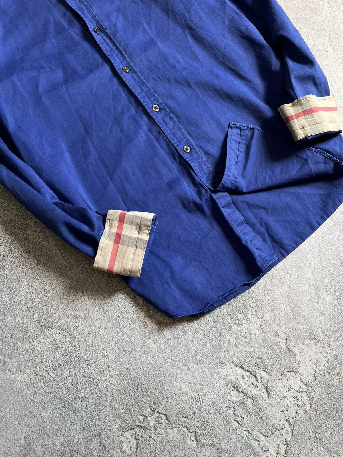 Burberry Burberry Brit Button Up Cotton Shirt Long Sleeve Size L Size L / US 10 / IT 46 - 3 Thumbnail