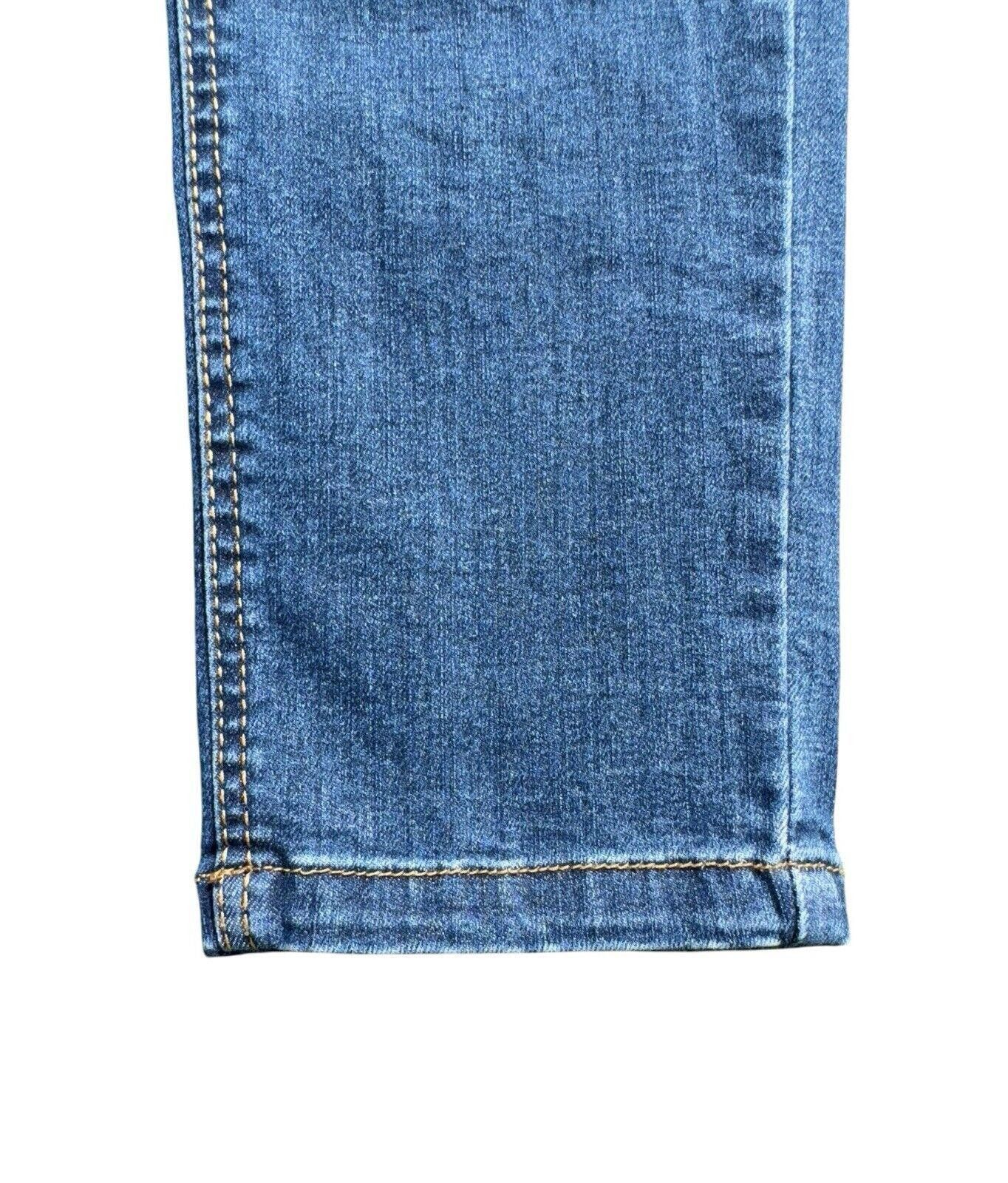 Designer GINGTTO Men's Skinny Jeans Stretch Tapered Leg Blue Wash 34 Size US 34 / EU 50 - 8 Thumbnail