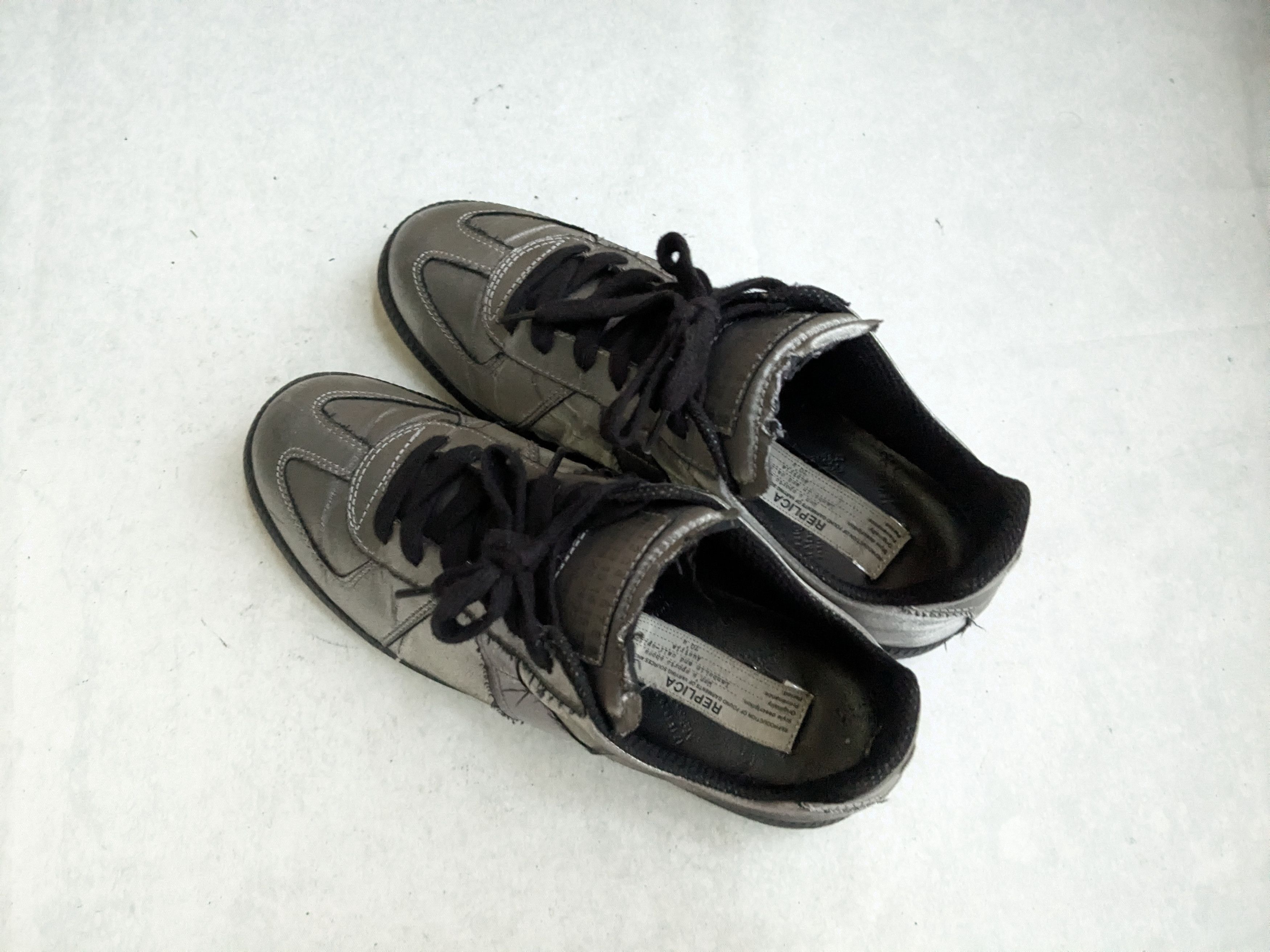 Maison Margiela Silver Maison Marigela Replica GAT Silver Black Satin 8.5 Size US 8.5 / EU 41-42 - 11 Thumbnail