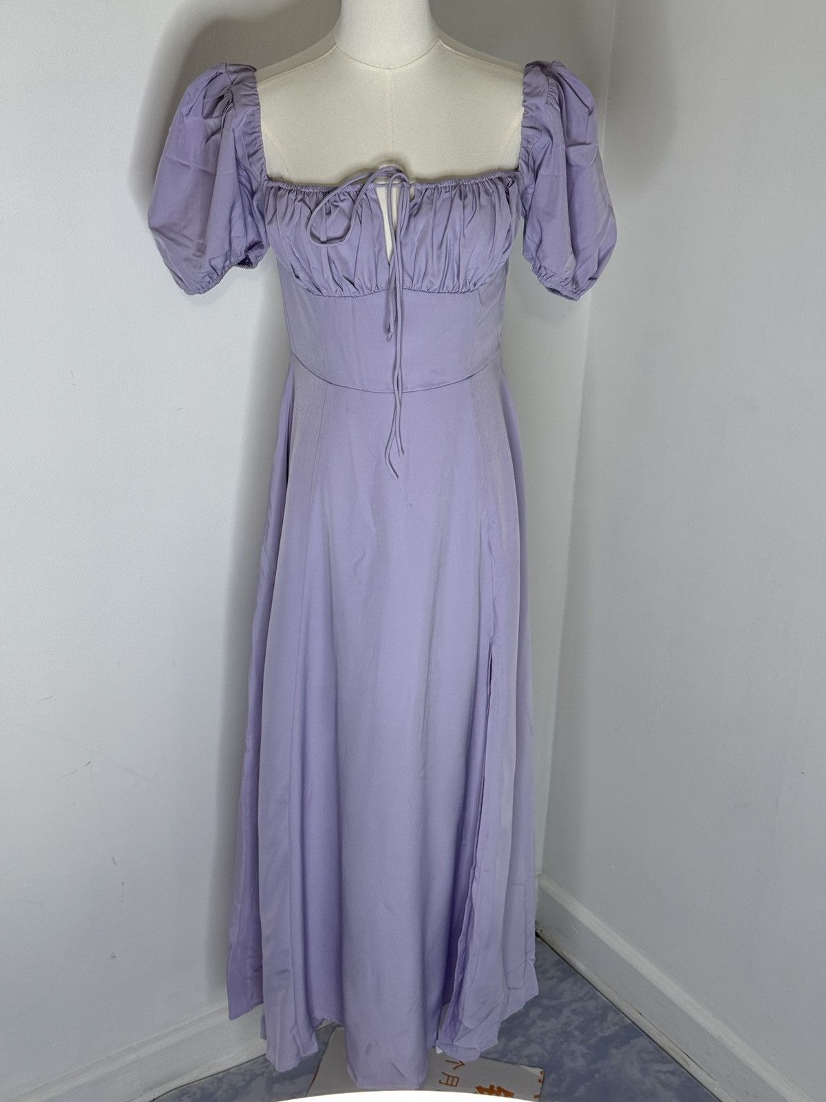 Other Summer Puff Sleeve Floral Split Maxi Dress,small Size S / US 4 / IT 40 - 6 Thumbnail