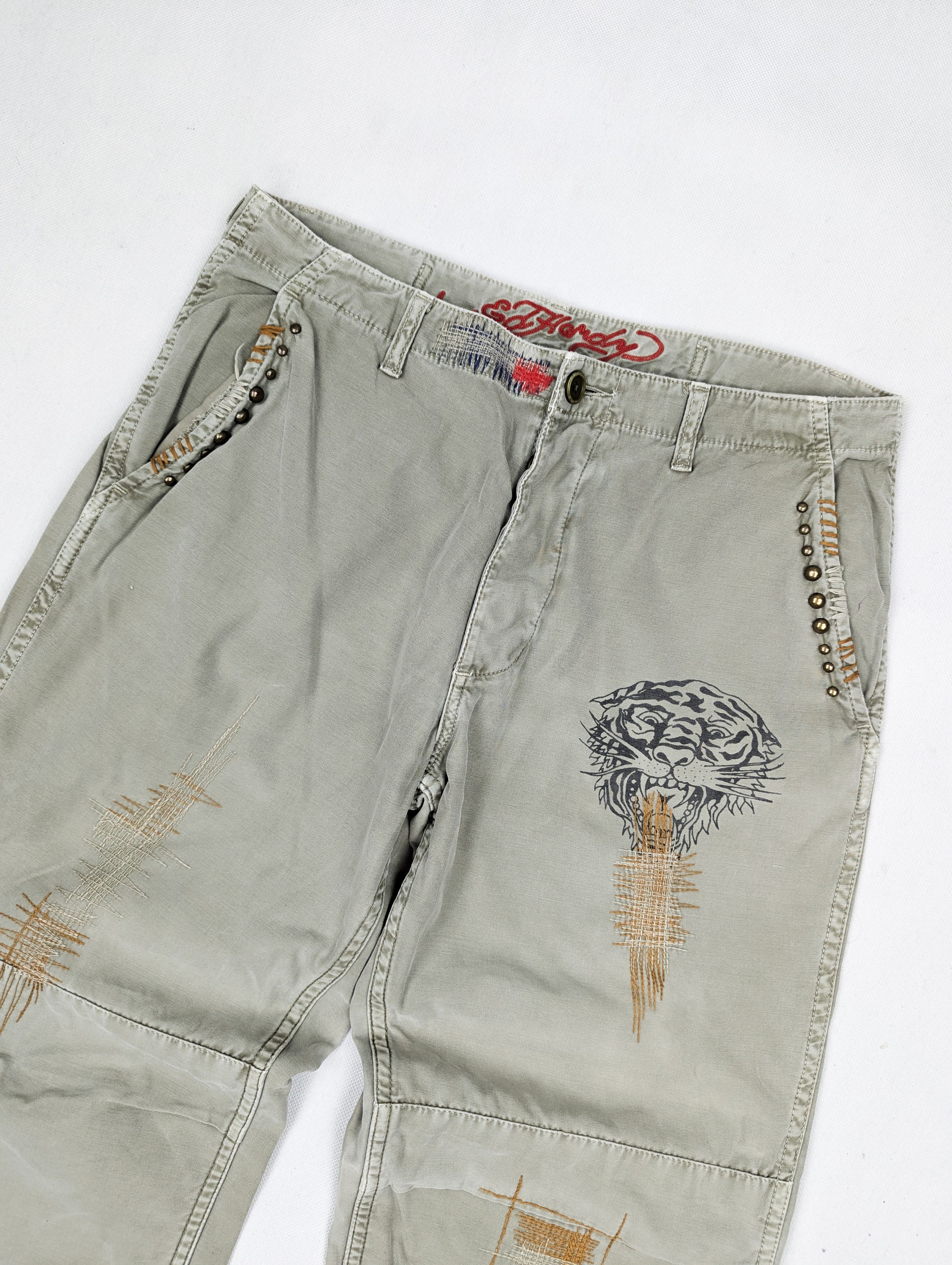 Ed Hardy Ed Hardy khaki green jeans denim trousers M Size US 32 / EU 48 - 4 Thumbnail