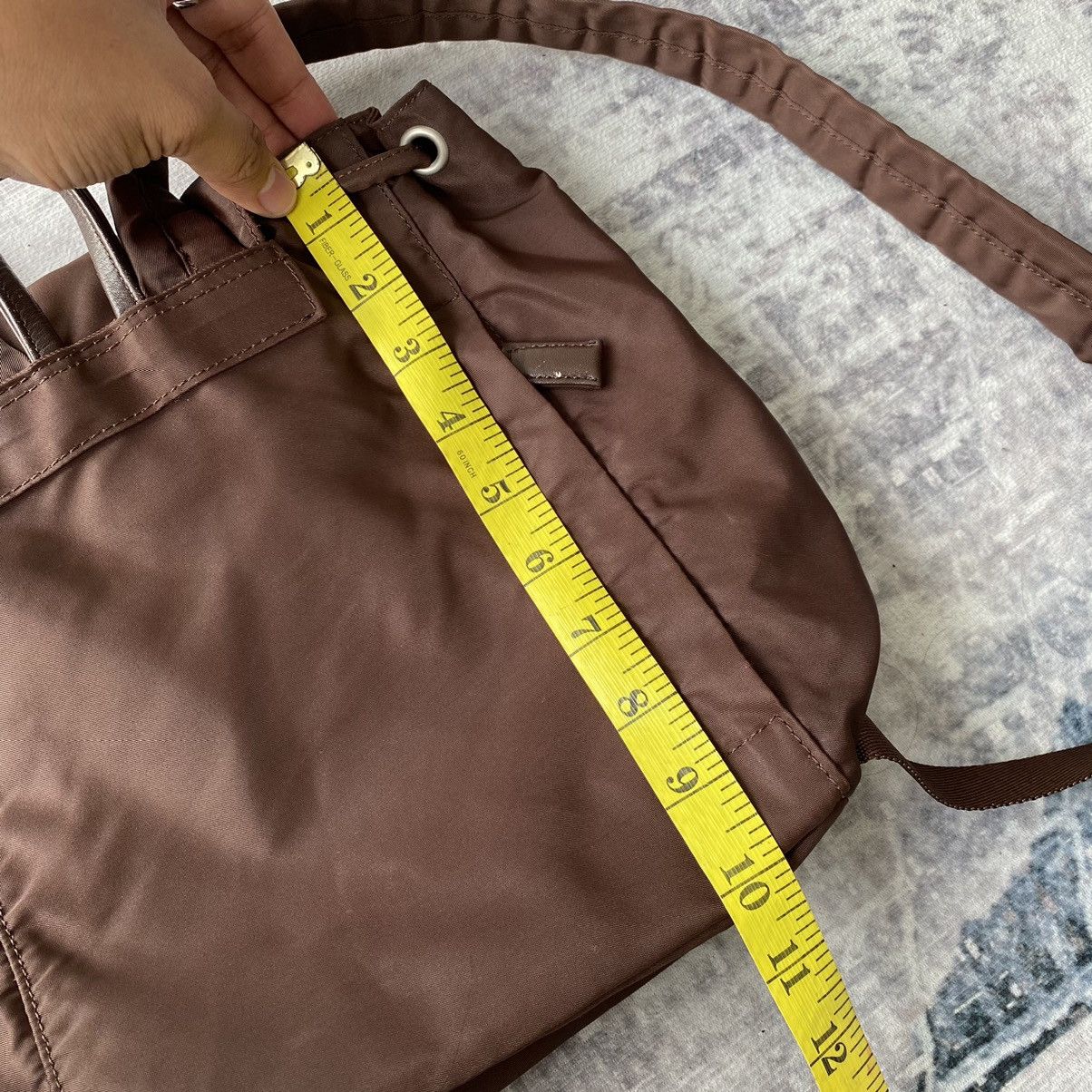 Designer × Japanese Brand × agnes b. Agnes B Brown Mini Backpack Prada Style Size ONE SIZE - 13 Thumbnail