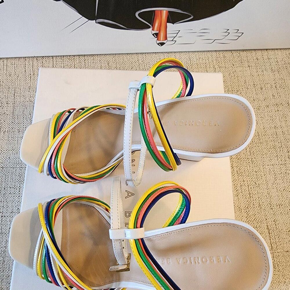 Designer Veronica Beard Fletcher Multi-Colored Sandals Size US 10 / IT 40 - 6 Thumbnail