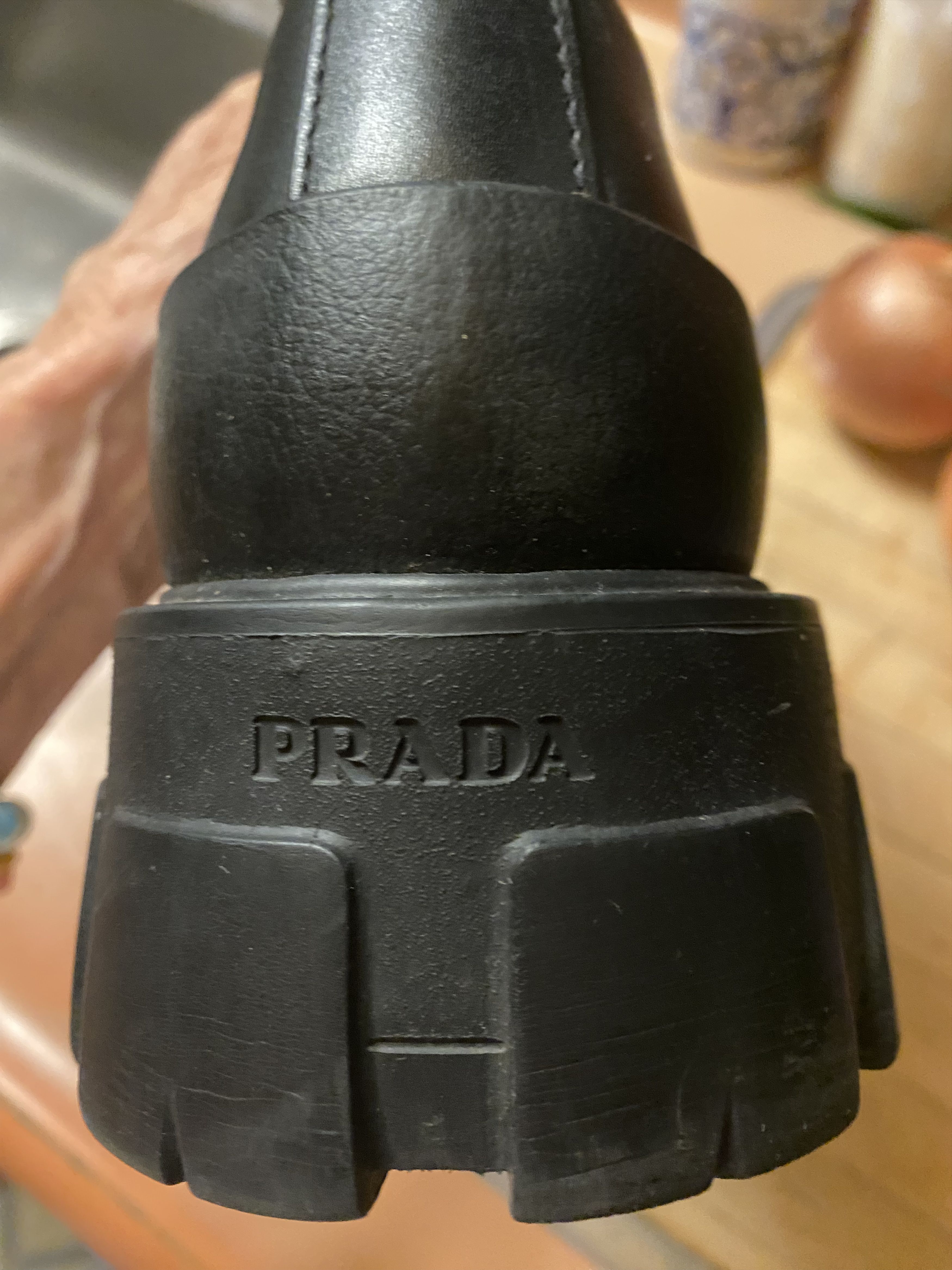 Prada Prada Men Monolith Lug Sole Leather Combat Black 2TG207 7.5 Size US 7.5 / EU 40-41 - 10 Thumbnail