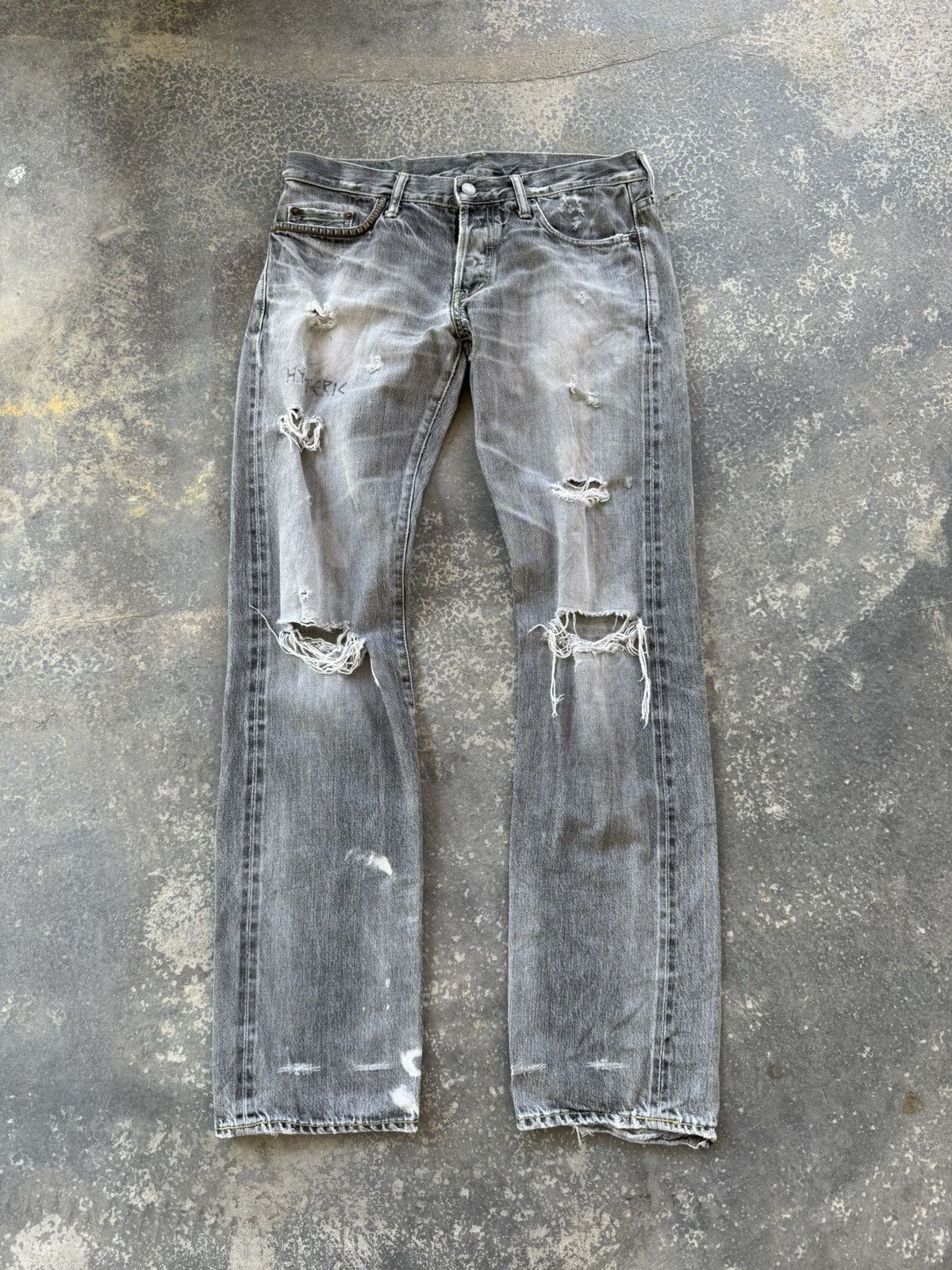 Hysteric Glamour × Japanese Brand Hysteric Glamour Selvedge Distressed Denim Jeans Size US 32 / EU 48 - 1 Thumbnail