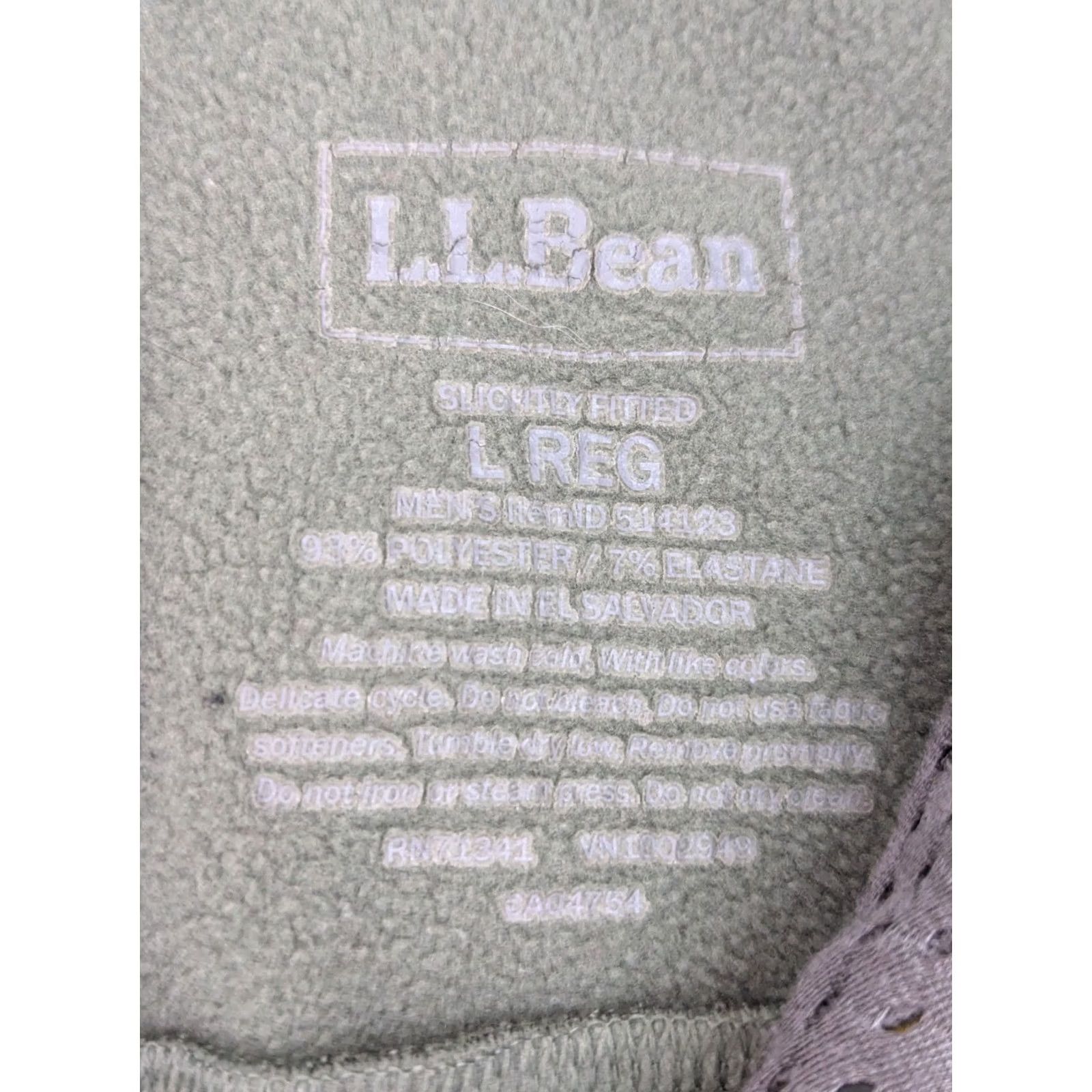 Vintage L.L. Bean Fleece Pullover Sweatshirt 1/4 Zip Men L Green Outdoor Comfort Regular Fit Size US L / EU 52-54 / 3 - 2 Thumbnail