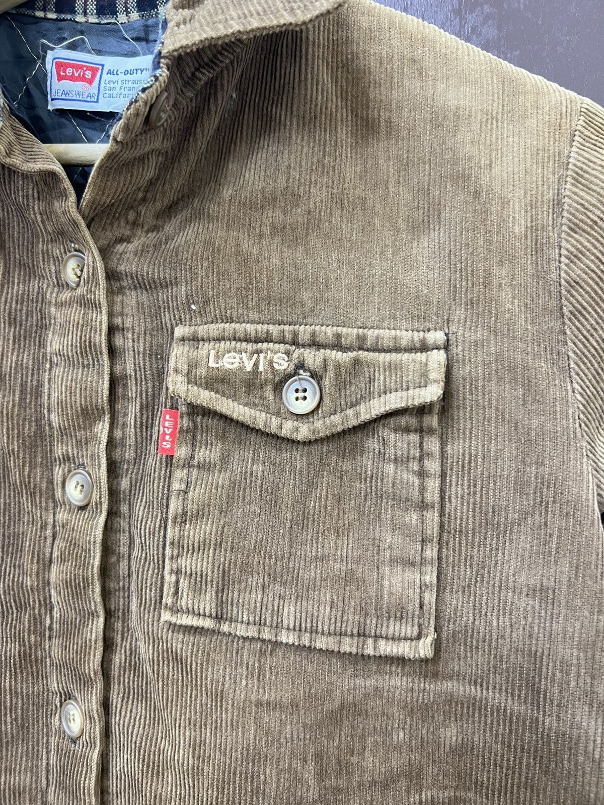 Levi's Vintage Clothing Vintage Levis Big E Corduroy Jacket Size US M / EU 48-50 / 2 - 2 Thumbnail
