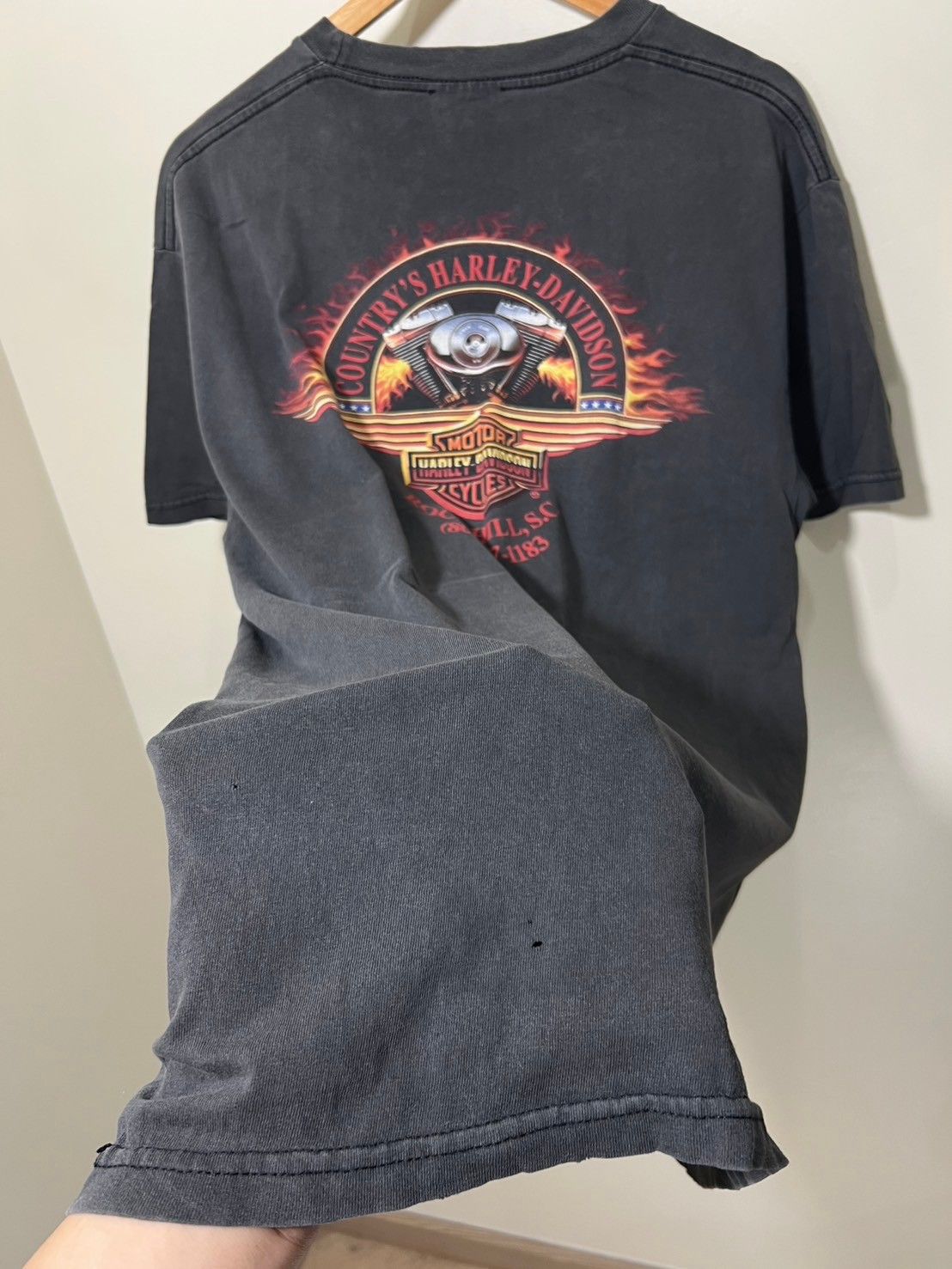 Harley Davidson × Vintage Vintage Harley Davidson shirt Fire bnz01 Size US L / EU 52-54 / 3 - 7 Thumbnail