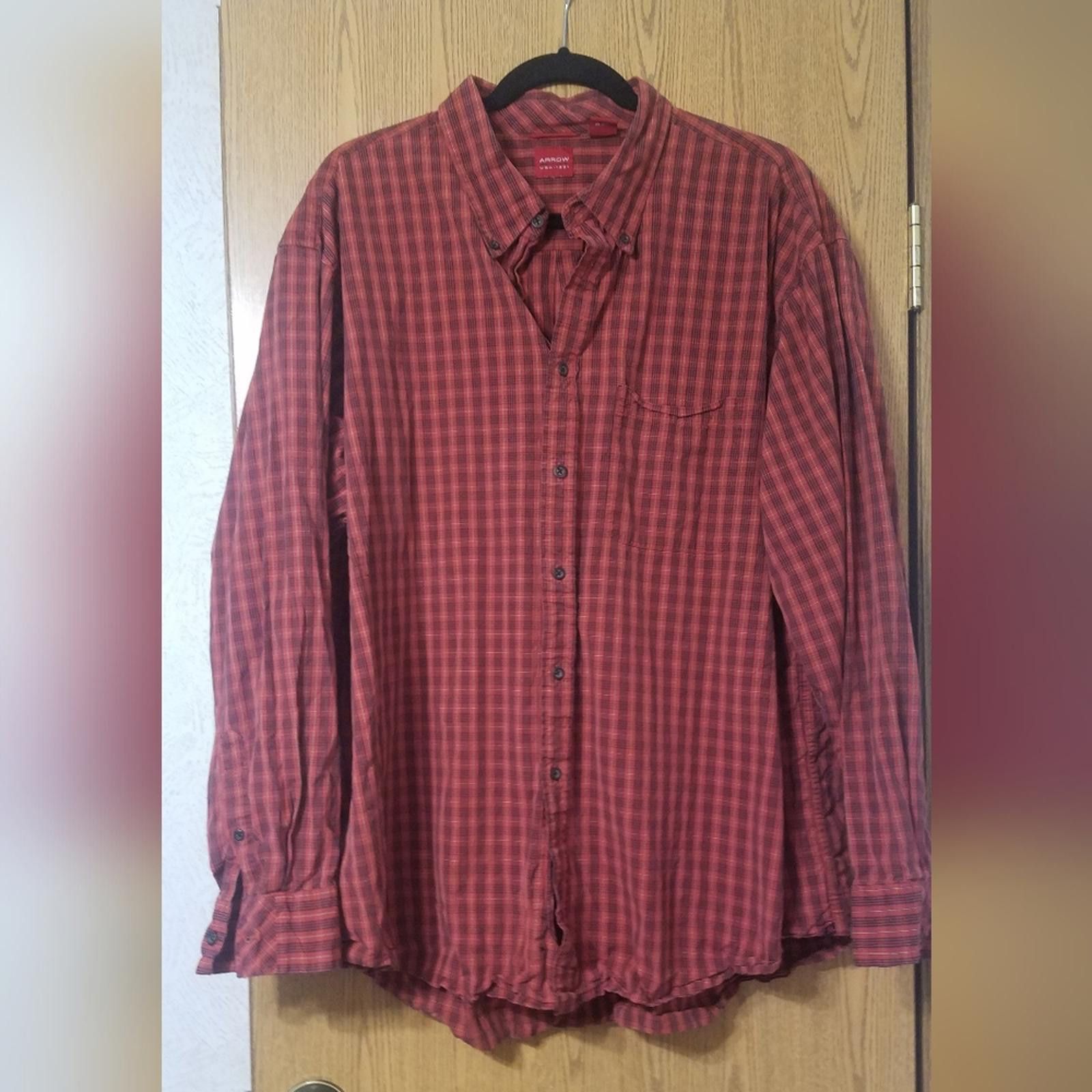 Arrow Arrow Red Plaid Shirt XXL Size US XXL / EU 58 / 5 - 1 Thumbnail