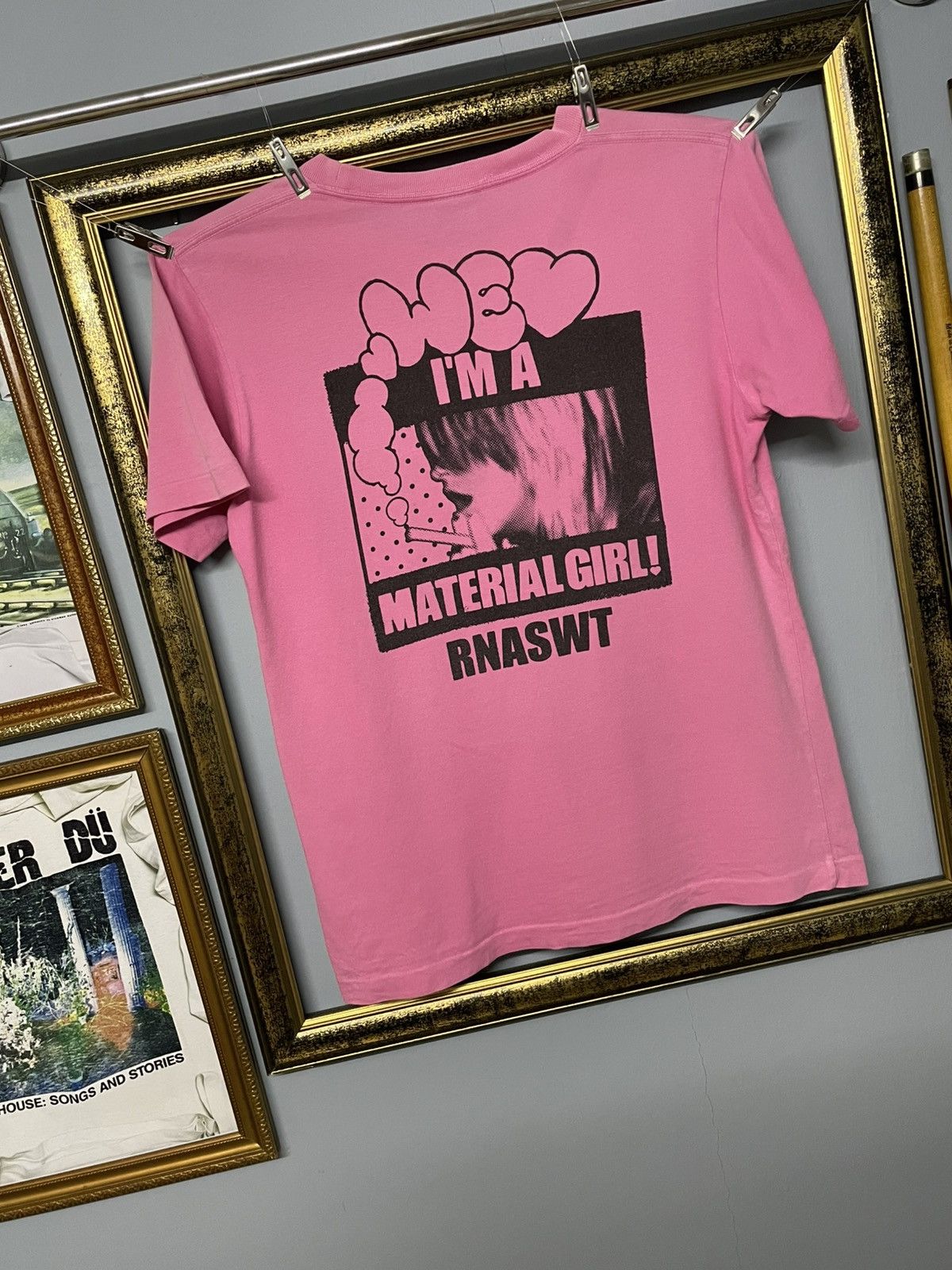 Japanese Brand Vintage 1990s Japan Designe RNA ‘IM A MATERIAL GIRL’ TSHIRT Size US S / EU 44-46 / 1 - 8 Thumbnail