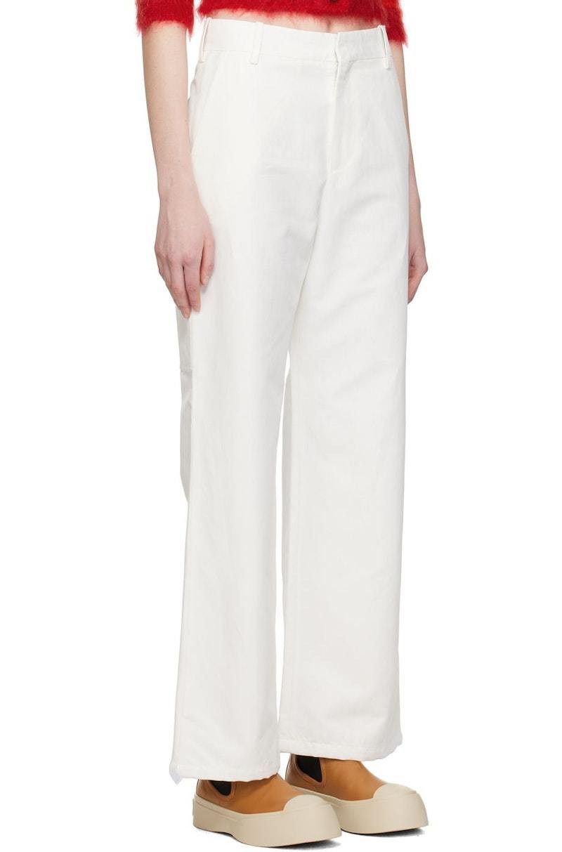 Marni o1y1125 Casual Pant in White Size 27" / US 4 / IT 40 - 2 Thumbnail