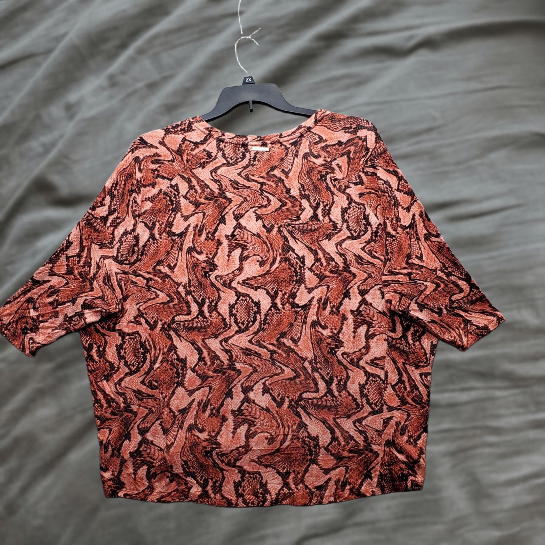 Michael Kors Michael Kors Blouse Womens Large Multi Animal Print Dolman Sleeve Pullover Shirt Size L / US 10 / IT 46 - 1 Thumbnail