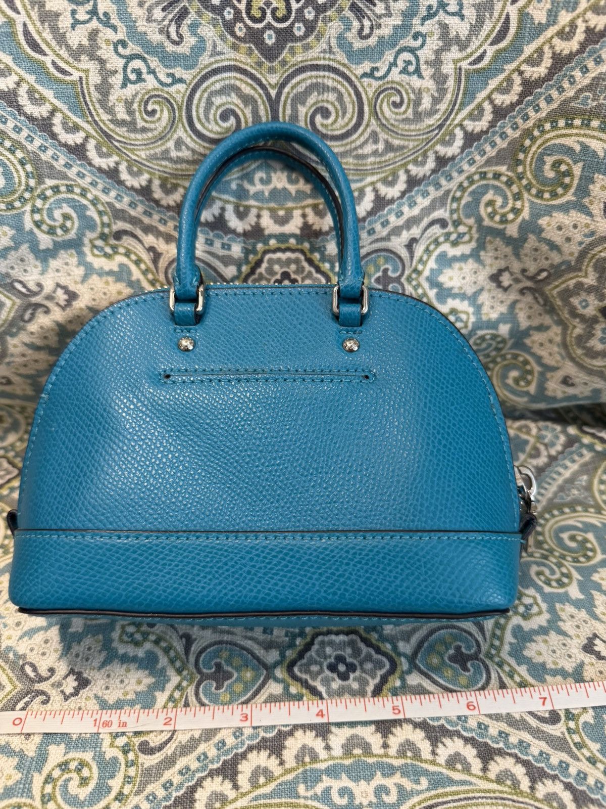 Coach Coach Turquoise Teal Leather Micro Mini Sierra Satchel Cros Size ONE SIZE - 9 Thumbnail
