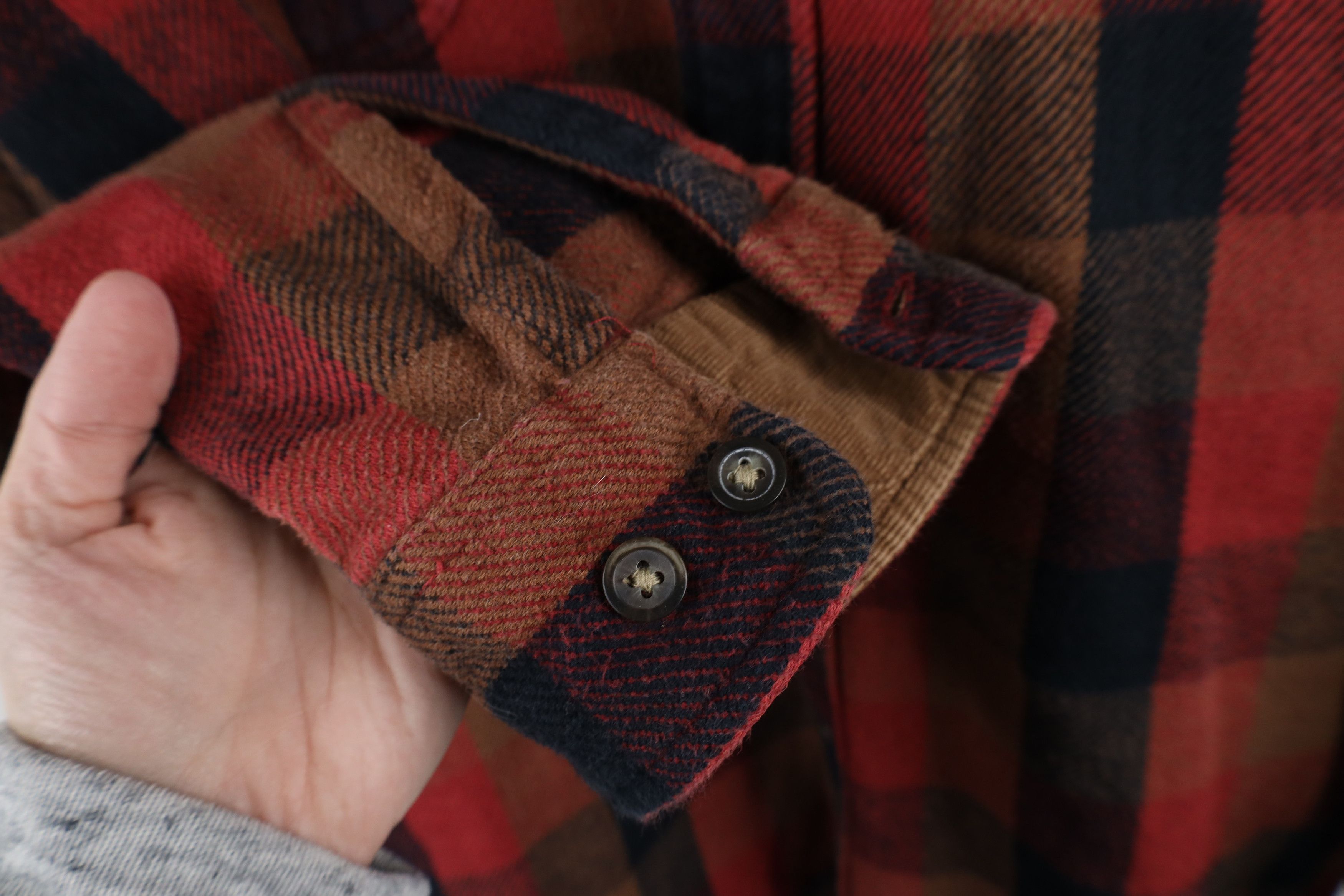 Vintage Vintage 90s Streetwear Heavyweight Button Shirt Plaid Size US XL / EU 56 / 4 - 4 Thumbnail