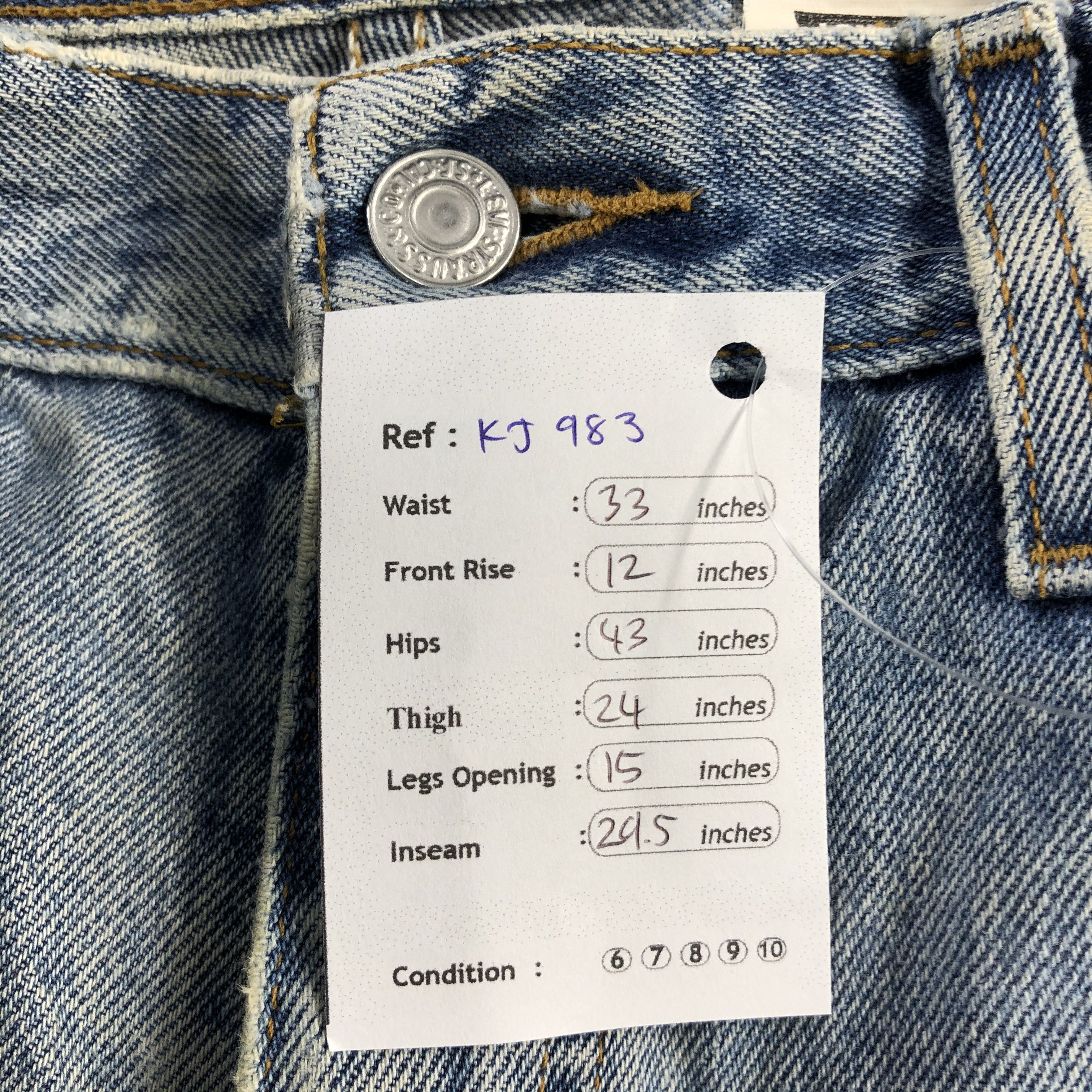 Levi's Vintage 90s Levis 505 Jeans Medium Wash Denim KJ983 Size US 32 / EU 48 - 17 Thumbnail