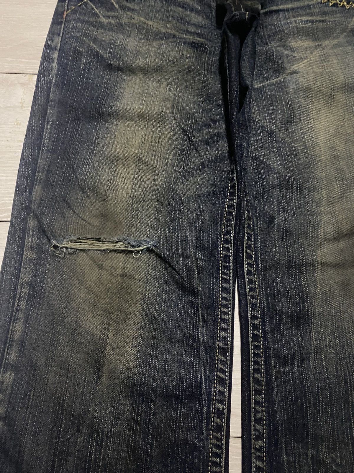 Tornado Mart Japan Brand Riobera Embroidered Karakuri Logo Baggy Jeans Size US 33 - 7 Thumbnail