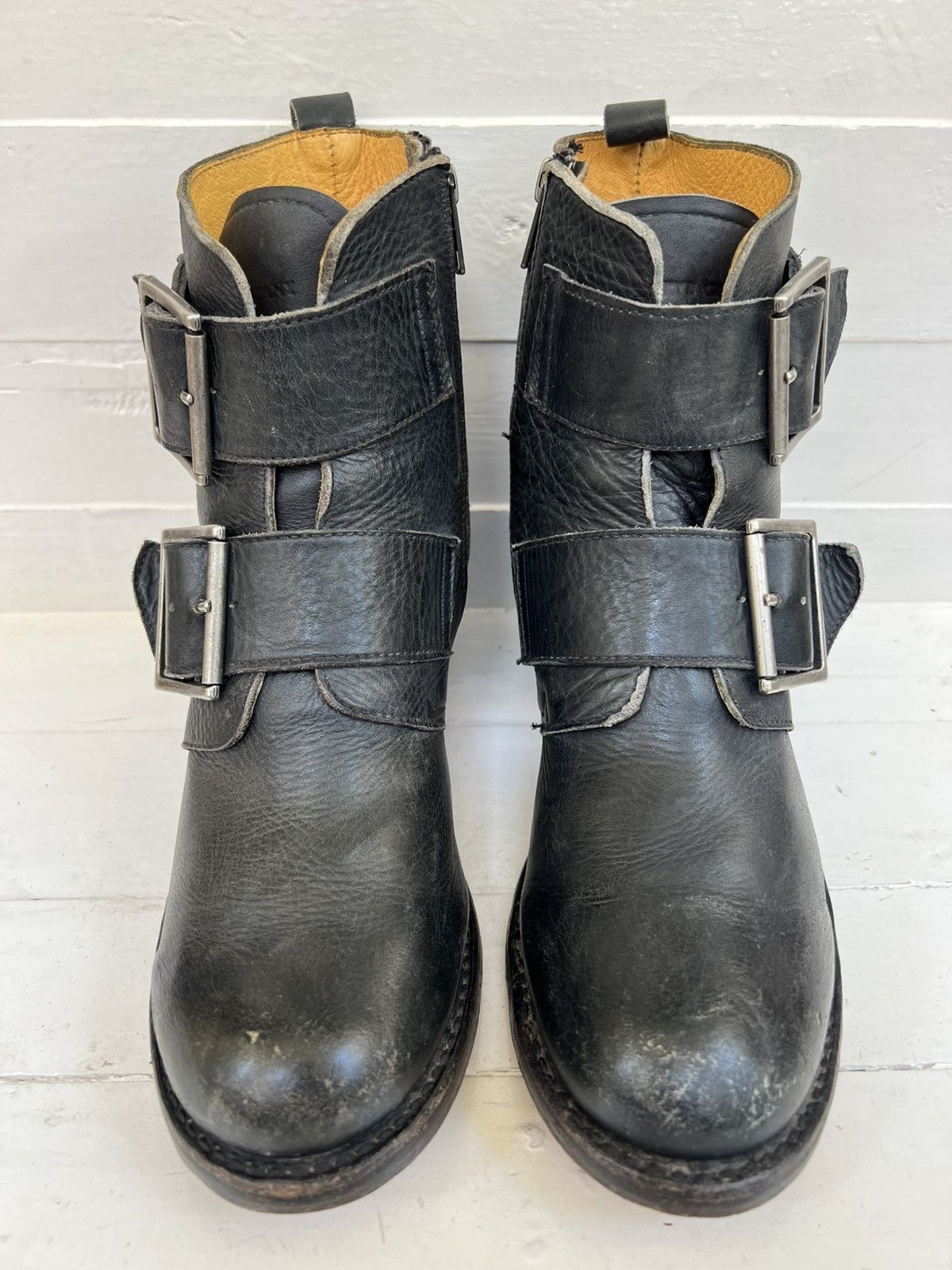 Frye Frye Sabrina Double Buckle Fatigue Leather Made In USA Boots Size US 9.5 / IT 39.5 - 2 Thumbnail