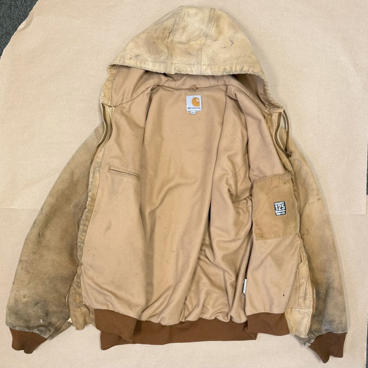 Carhartt FINAL DROP Carhartt Hooded Jacket - Tan Size US XL / EU 56 / 4 - 2 Thumbnail