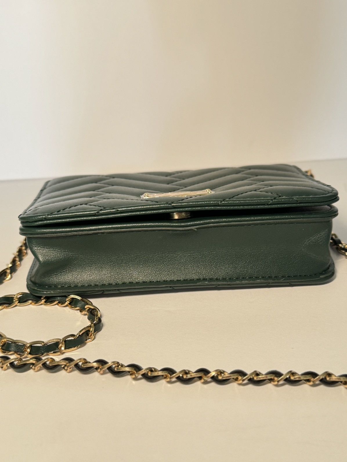 Bebe New Bebe Quilted Dark Green Crossbody Bag Size ONE SIZE - 5 Thumbnail
