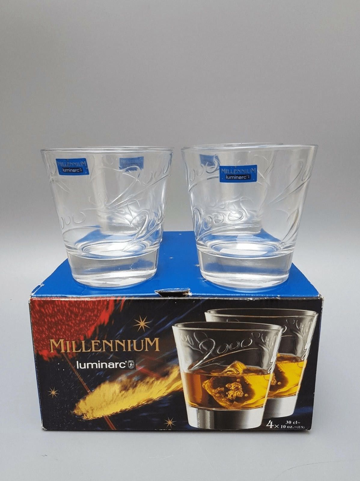 The Unbranded Brand France Luminarc Millennium 2000 Tumblers Set Of 4 With Box Size ONE SIZE - 1 Thumbnail