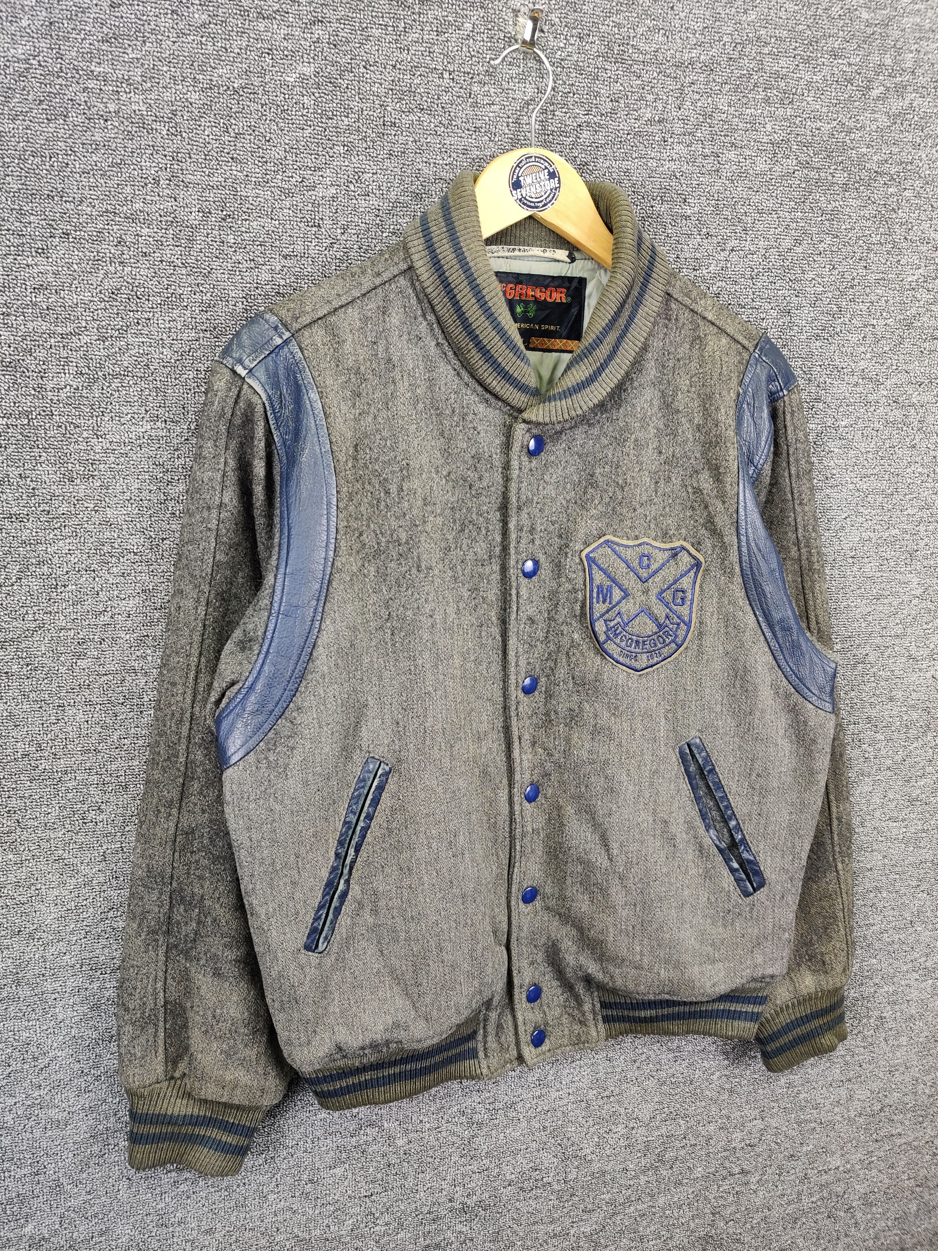 McGregor Vintage 80's McGregor Wool Varsity Leather Jacket Size US L / EU 52-54 / 3 - 5 Thumbnail