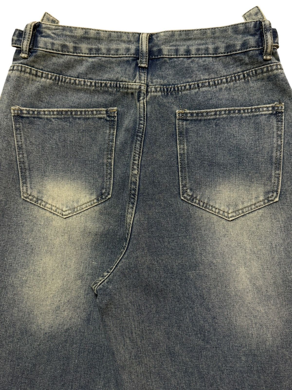 JNCO Vintage Y2K Japanese Brand Faded Wash Ripped Wide Leg Baggy Size US 28 / EU 44 - 4 Thumbnail