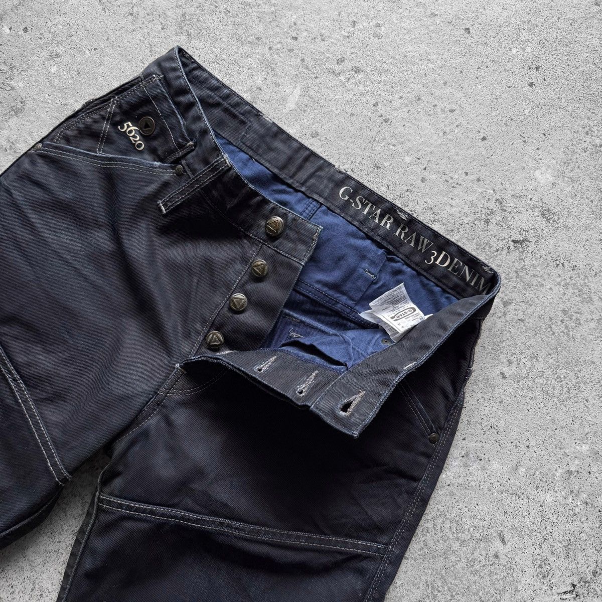 G-Star G-Star Raw Mens Blue 3D Denim Elwood 96 Graphic Jeans Logo Size US 30 / EU 46 - 3 Thumbnail